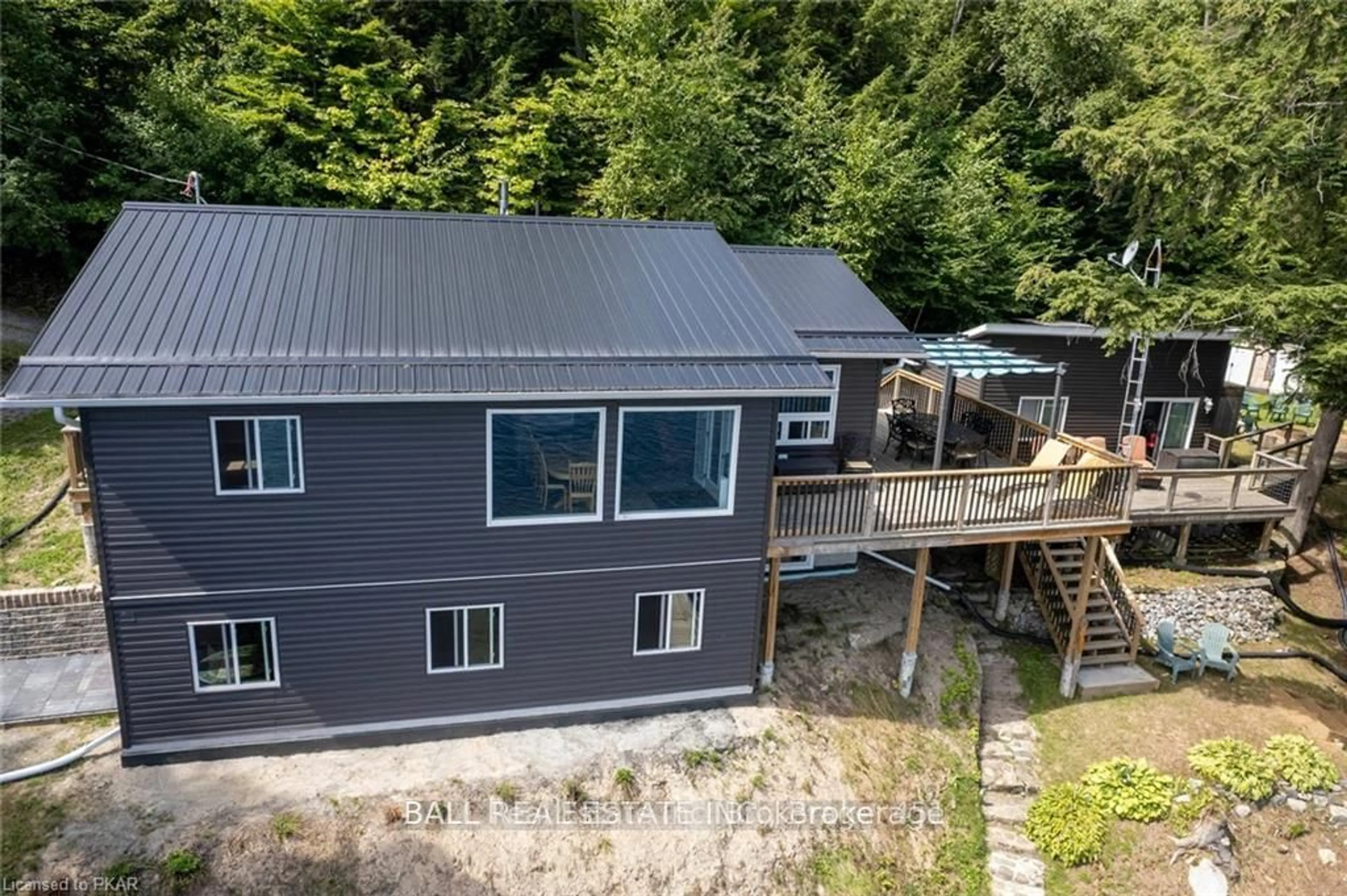 A pic from outside/outdoor area/front of a property/back of a property/a pic from drone, unknown for 1758 Papineau Lake Rd, Hastings Highlands Ontario K0L 2R0