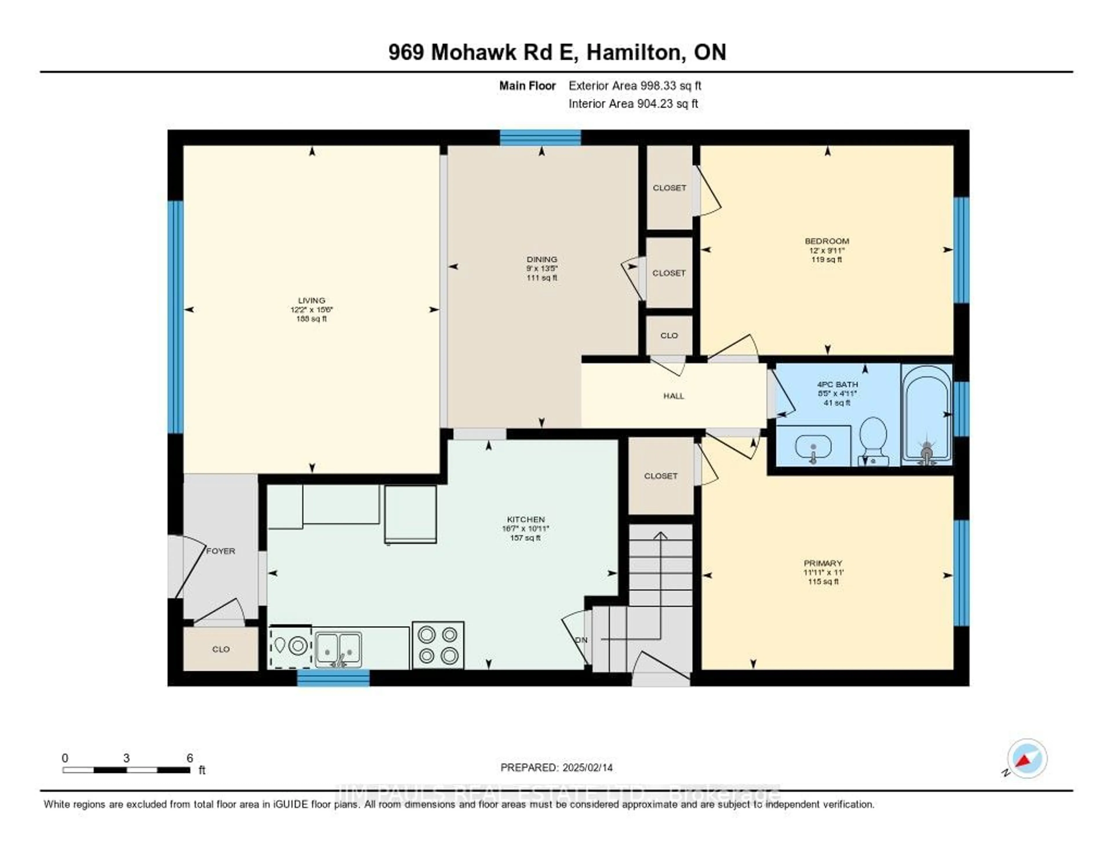 Floor plan for 969 Mohawk Rd, Hamilton Ontario L8T 2R9