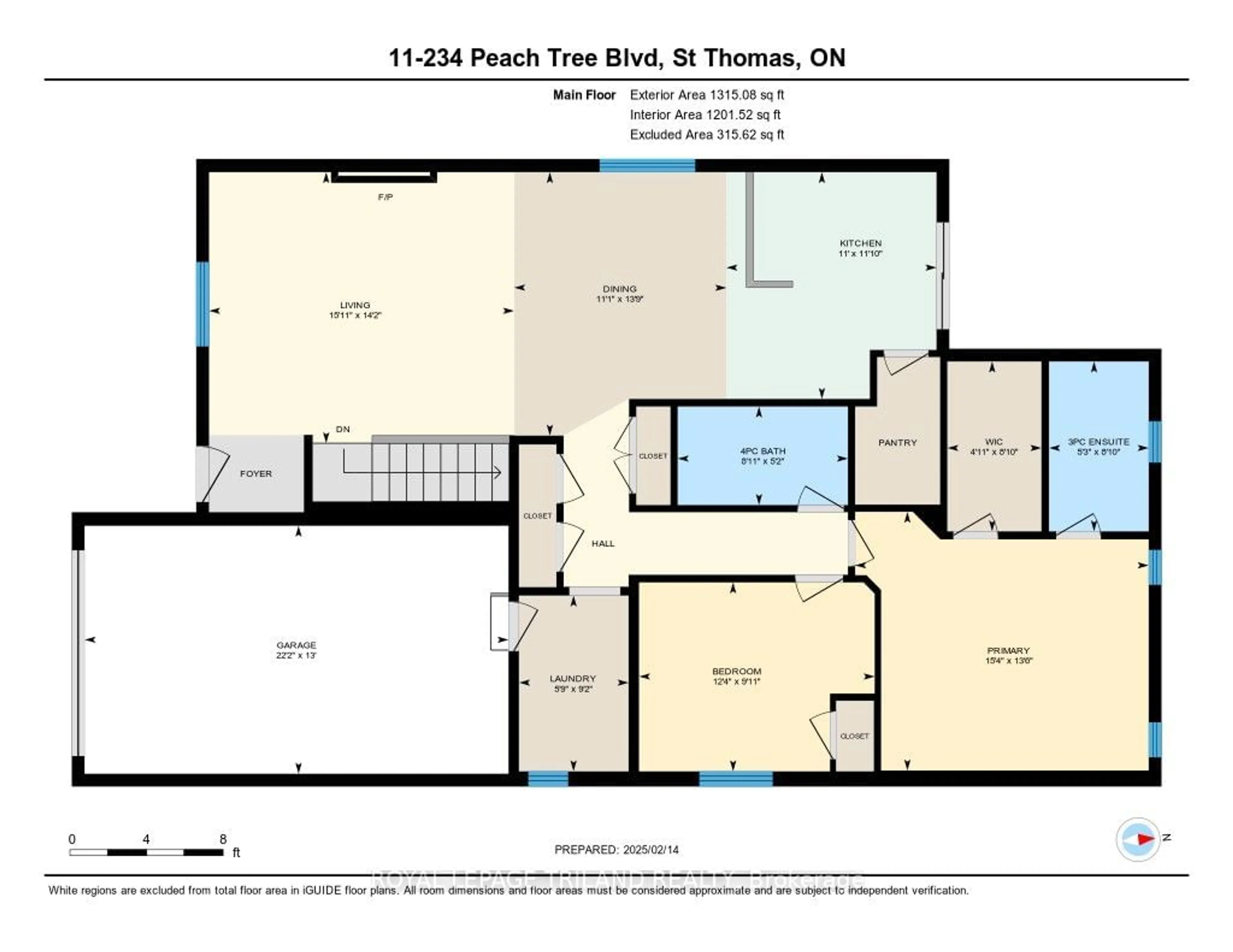 Floor plan for 234 Peach Tree Blvd #11, St. Thomas Ontario N5R 0G8