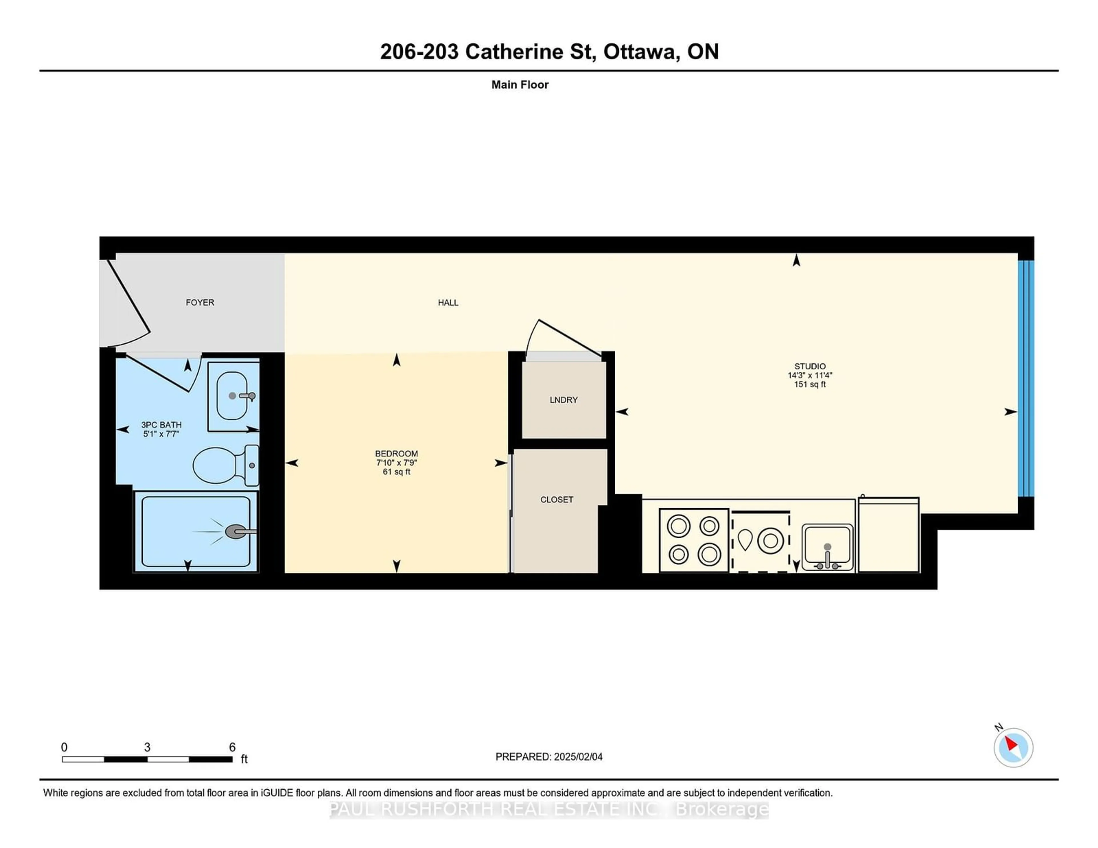 Floor plan for 203 Catherine St #206, Ottawa Centre Ontario K2P 1J5