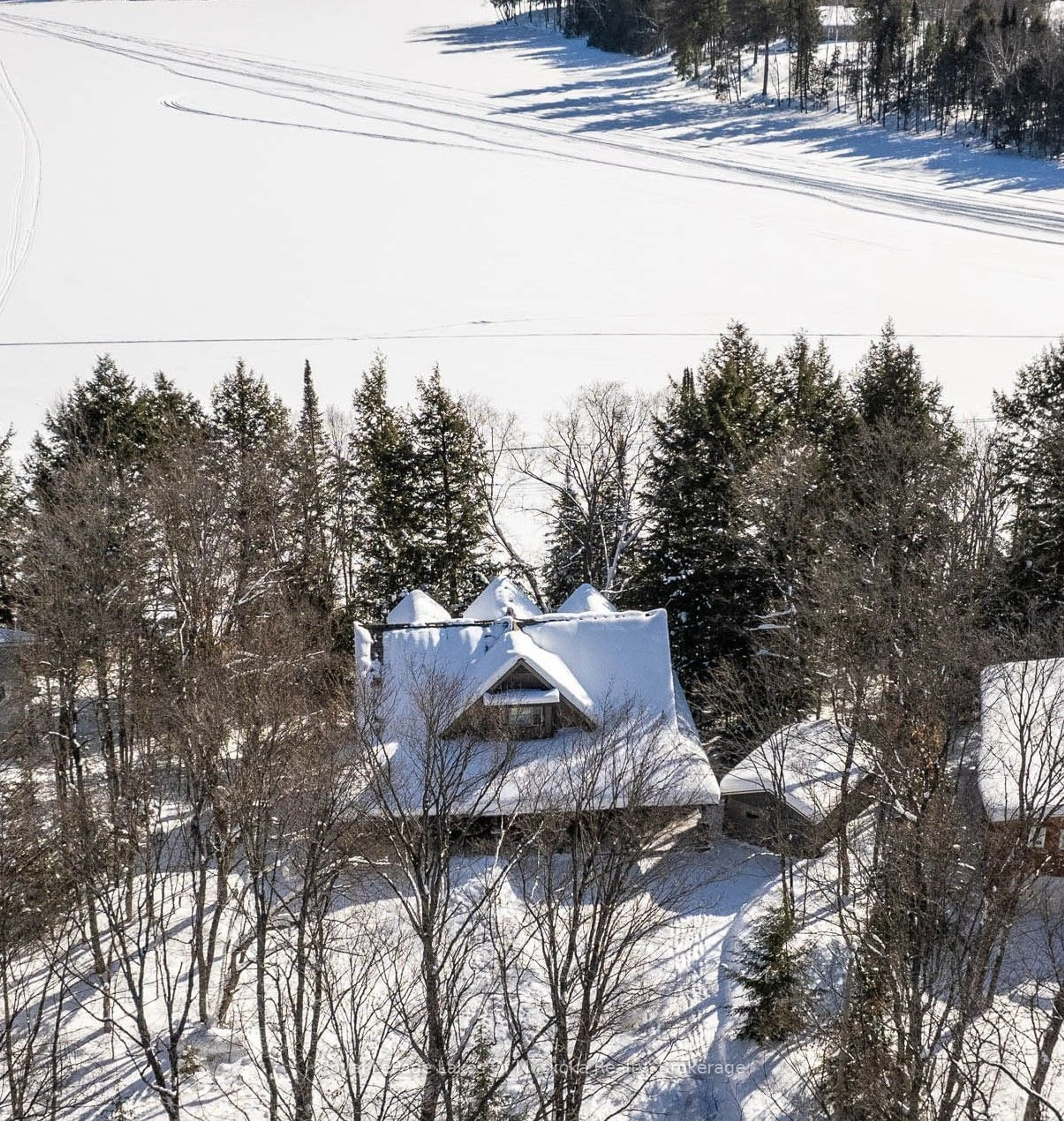 A pic from outside/outdoor area/front of a property/back of a property/a pic from drone, unknown for 86 Lynx Dr, Kearney Ontario P0A 1M0