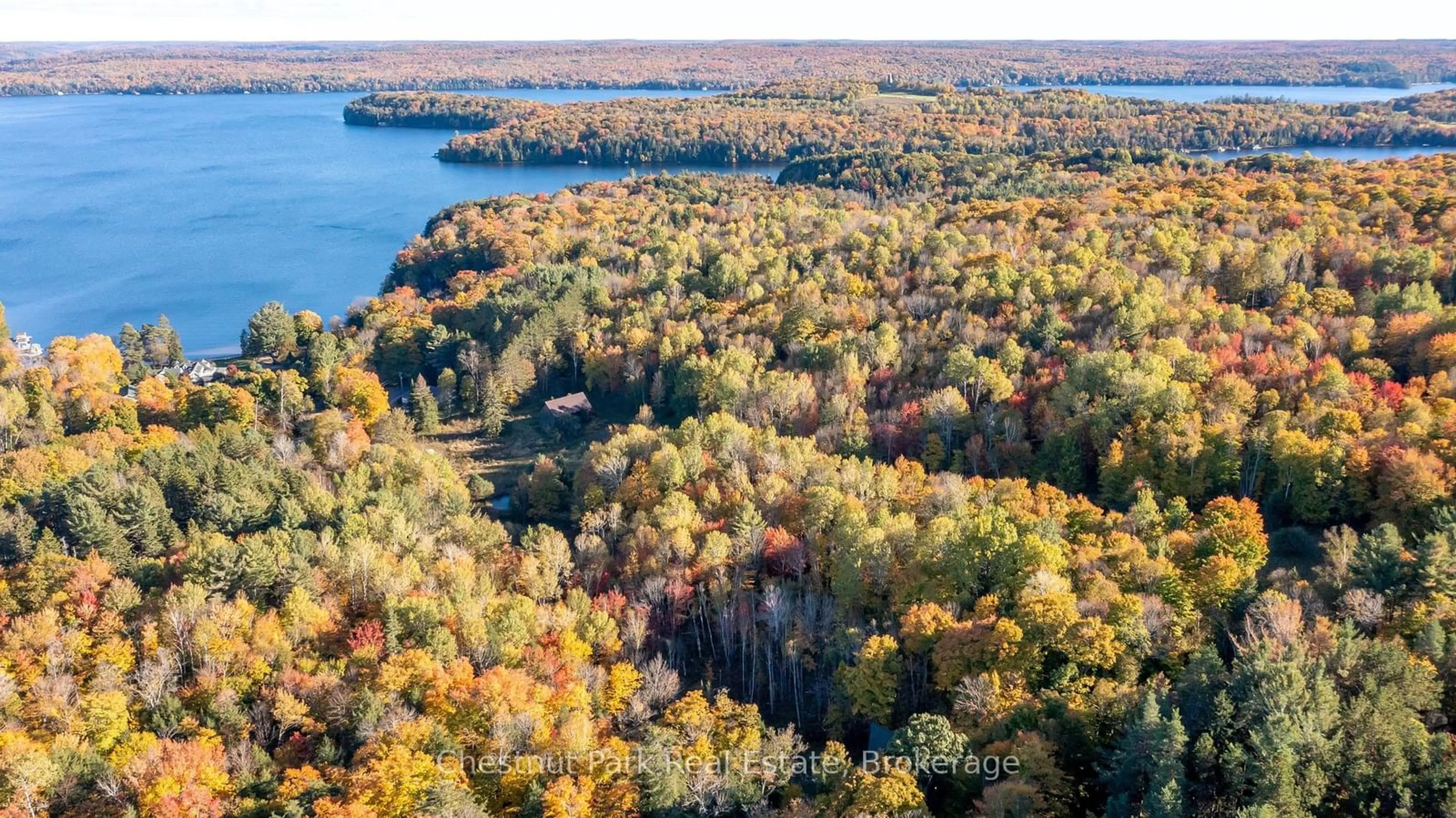 A pic from outside/outdoor area/front of a property/back of a property/a pic from drone, water/lake/river/ocean view for 1033 Point Ideal Rd, Lake of Bays Ontario P0A 1H0