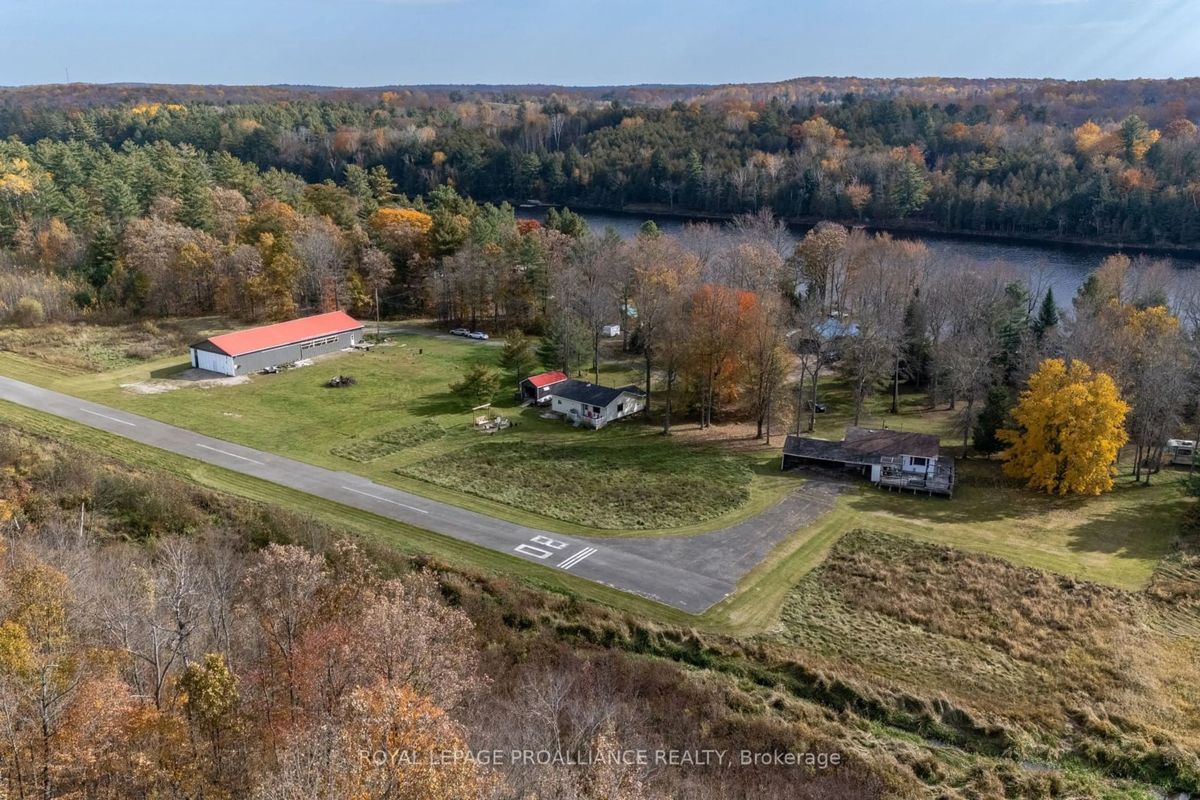 A pic from outside/outdoor area/front of a property/back of a property/a pic from drone, water/lake/river/ocean view for 1019 Turner Way, Central Frontenac Ontario K0H 1B0