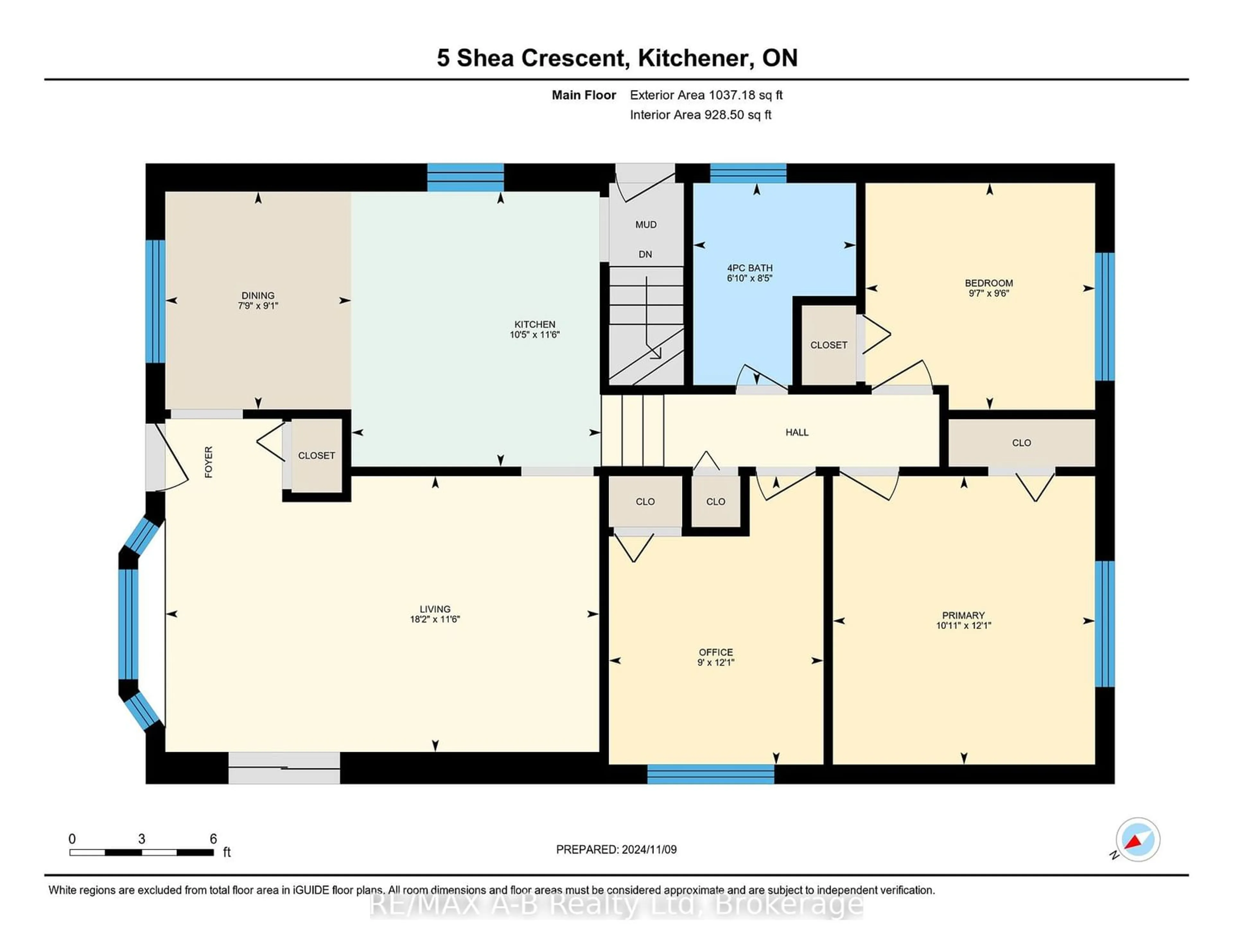 Floor plan for 5 Shea Cres, Kitchener Ontario N2E 1E7