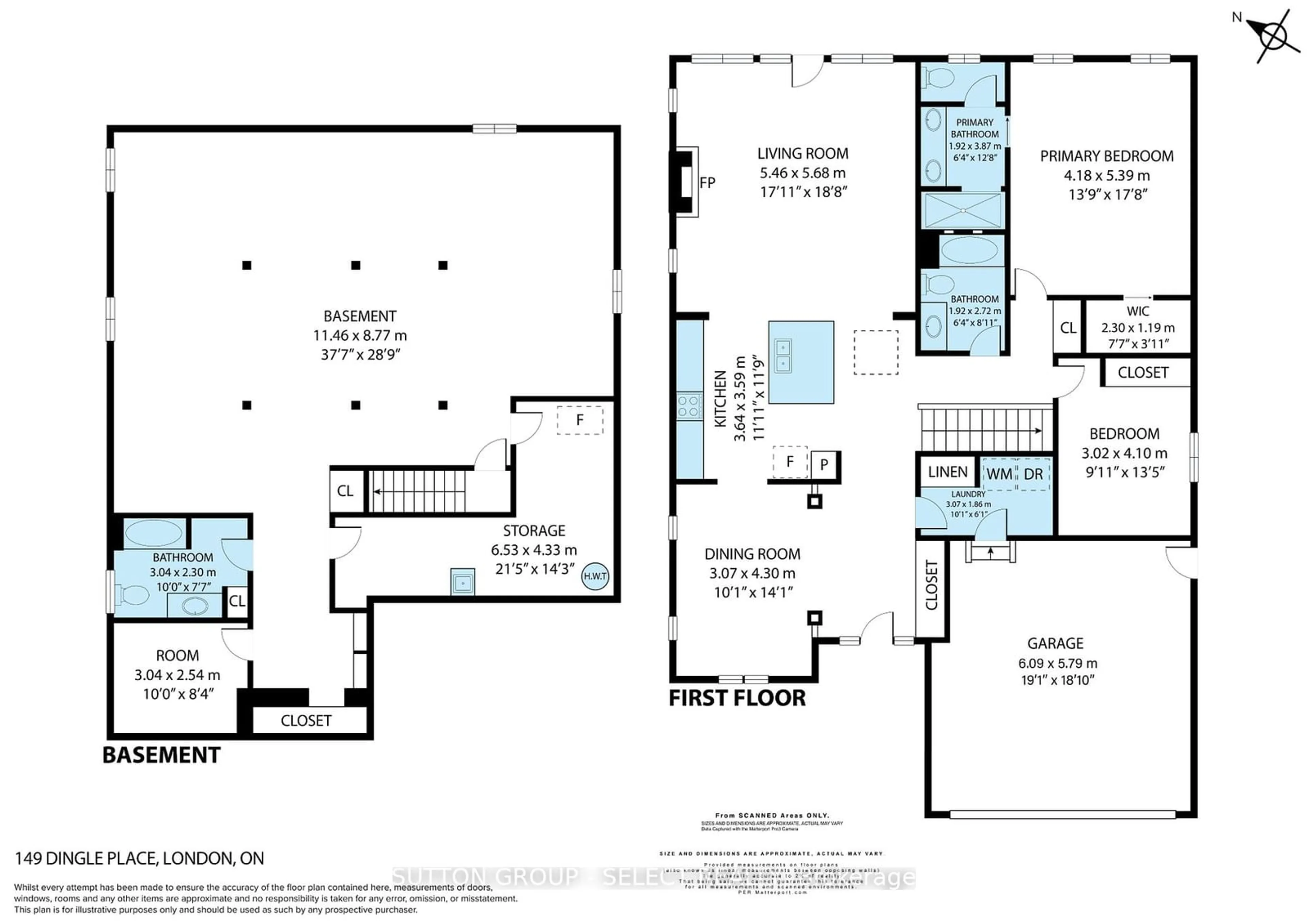 Floor plan for 149 Dingle Pl, London Ontario N5X 0B8