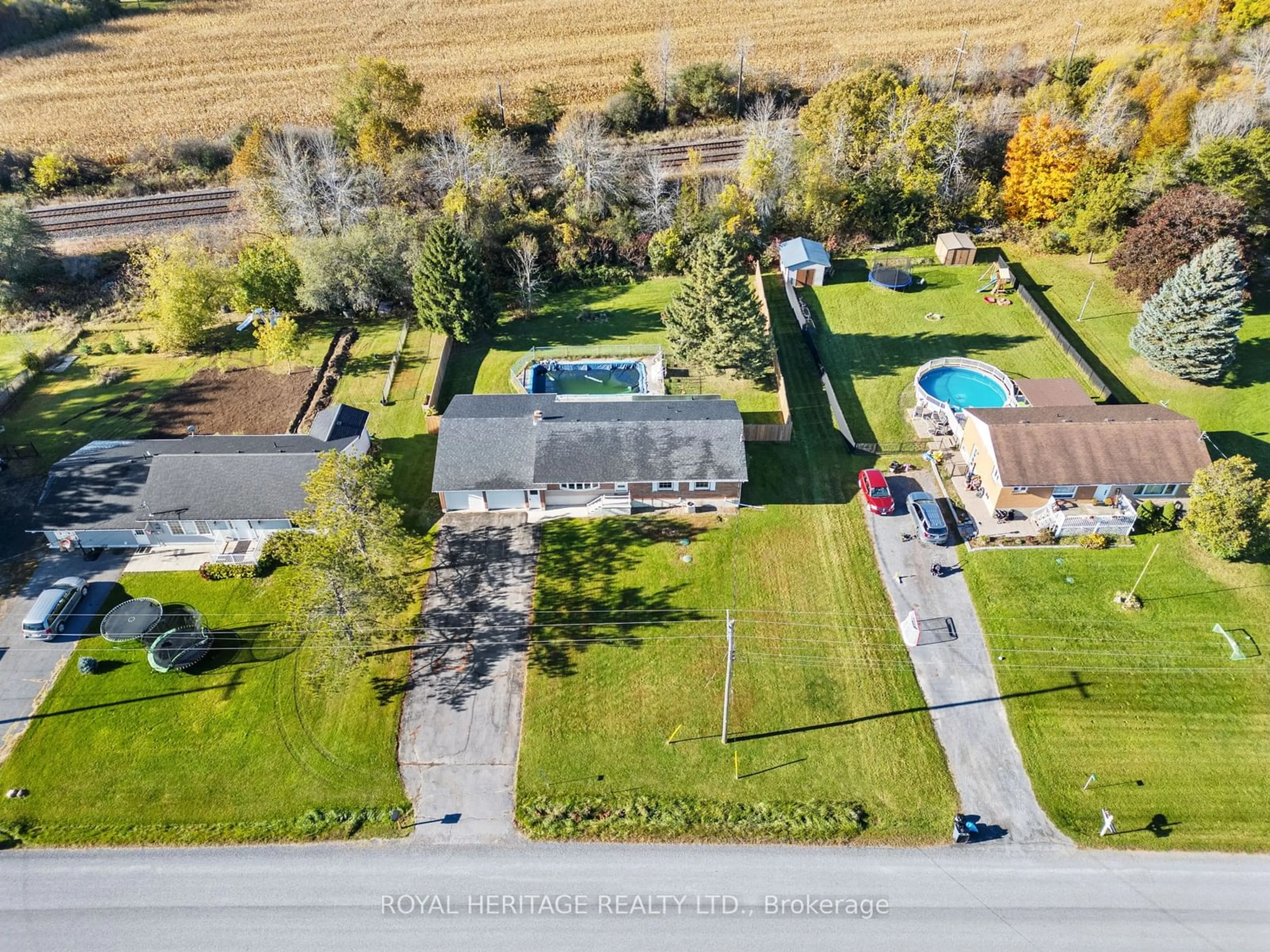 A pic from outside/outdoor area/front of a property/back of a property/a pic from drone, street for 410 Old Hamburg Rd, Greater Napanee Ontario K7R 3K7