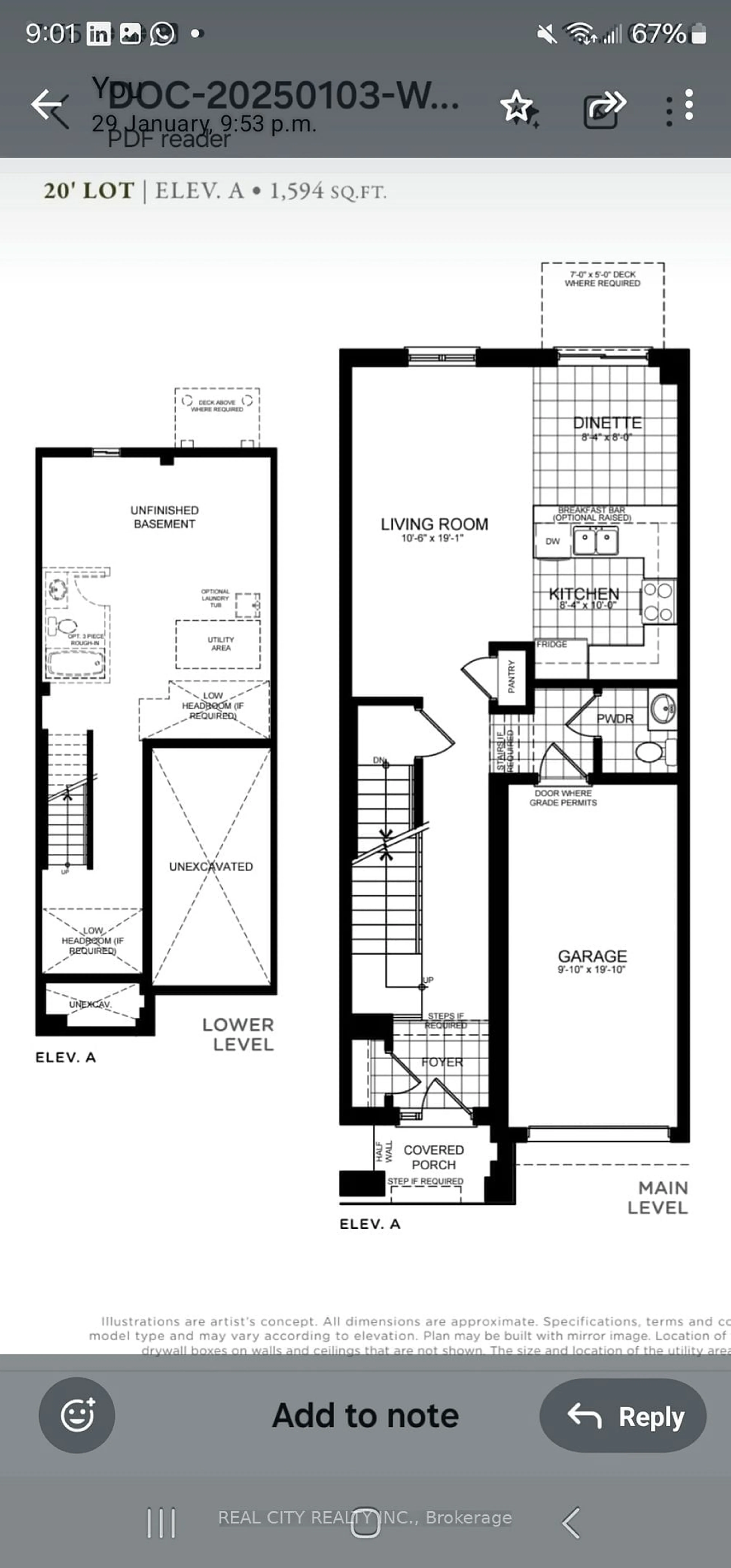 Floor plan for Lot 57 Mckernan Ave, Brantford Ontario N3V 0C2