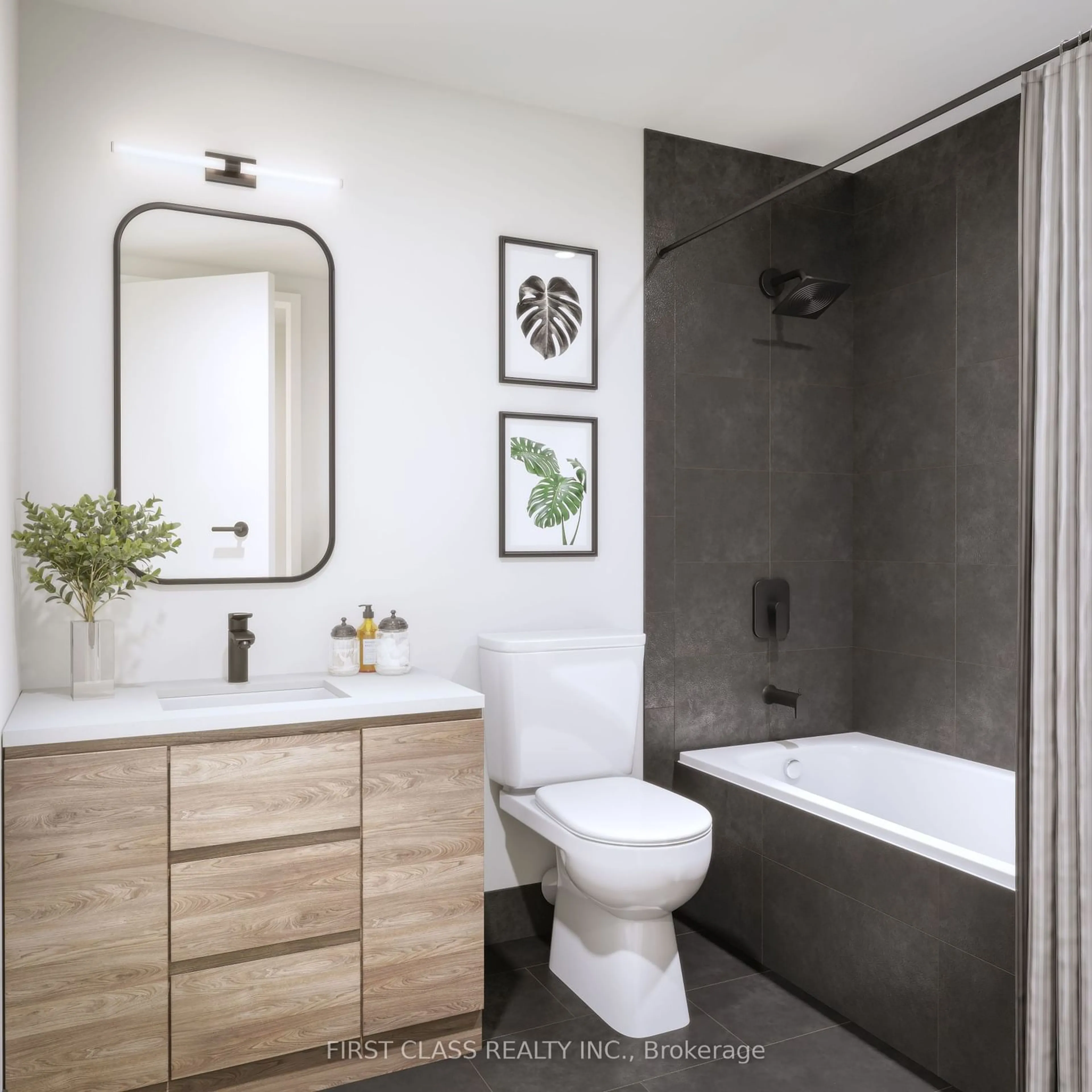 Contemporary bathroom, ceramic/tile floor for 119 Town Line Rd #G112, Huntsville Ontario P1H 1S7