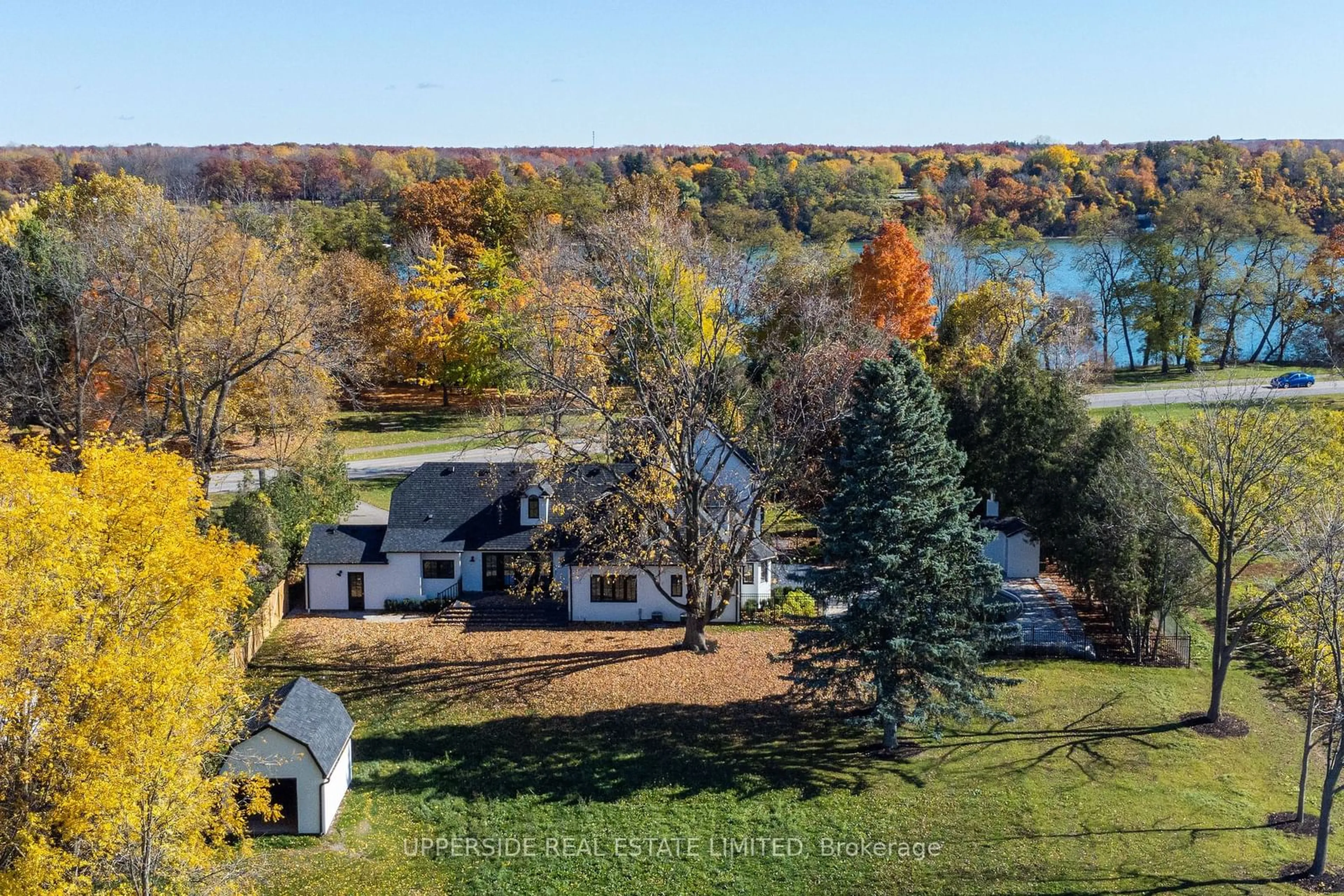 A pic from outside/outdoor area/front of a property/back of a property/a pic from drone, water/lake/river/ocean view for 15886 Niagara river Pkwy, Niagara-on-the-Lake Ontario L0S 1J0