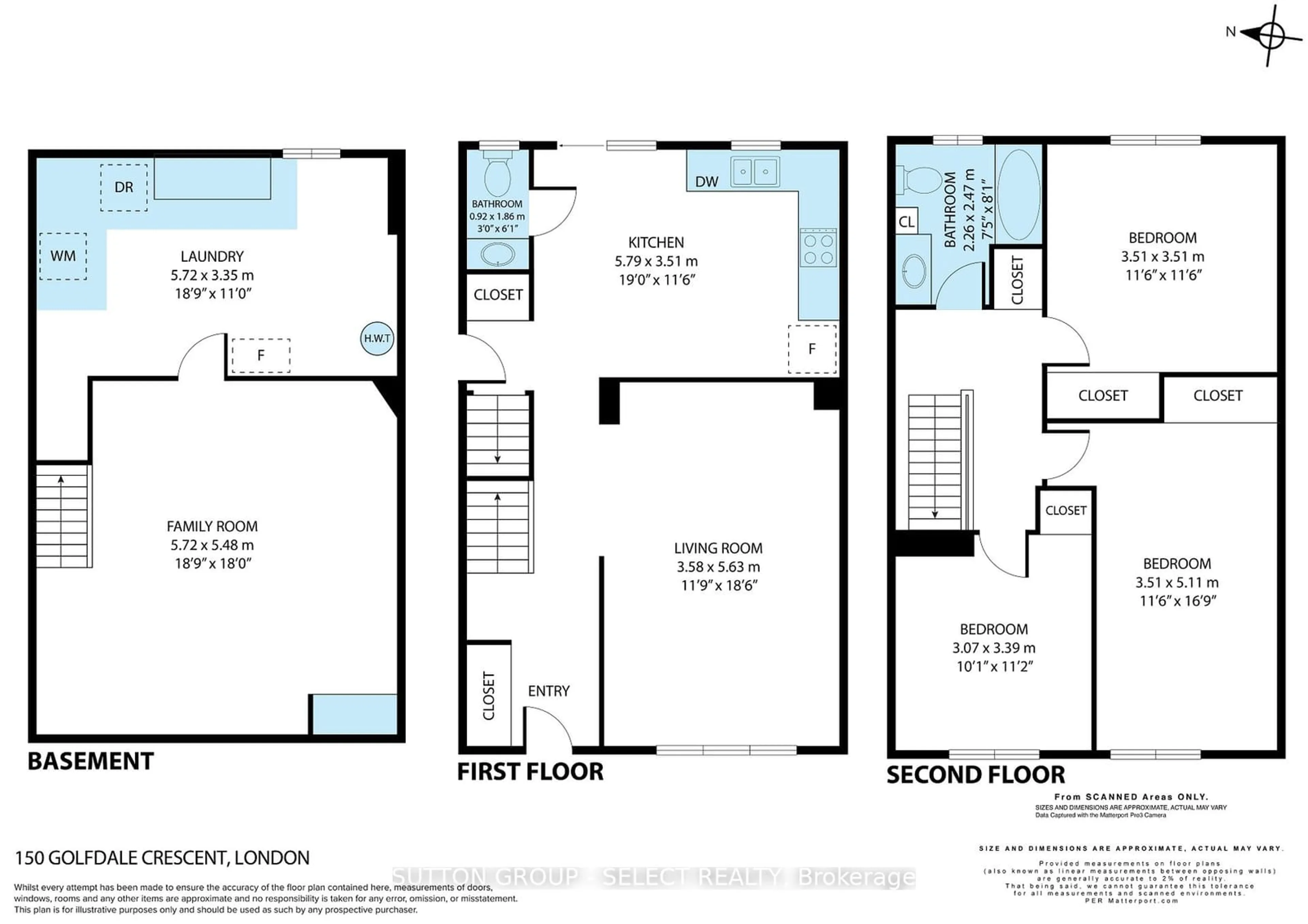 Floor plan for 150 Golfdale Cres, London Ontario N6C 5X4