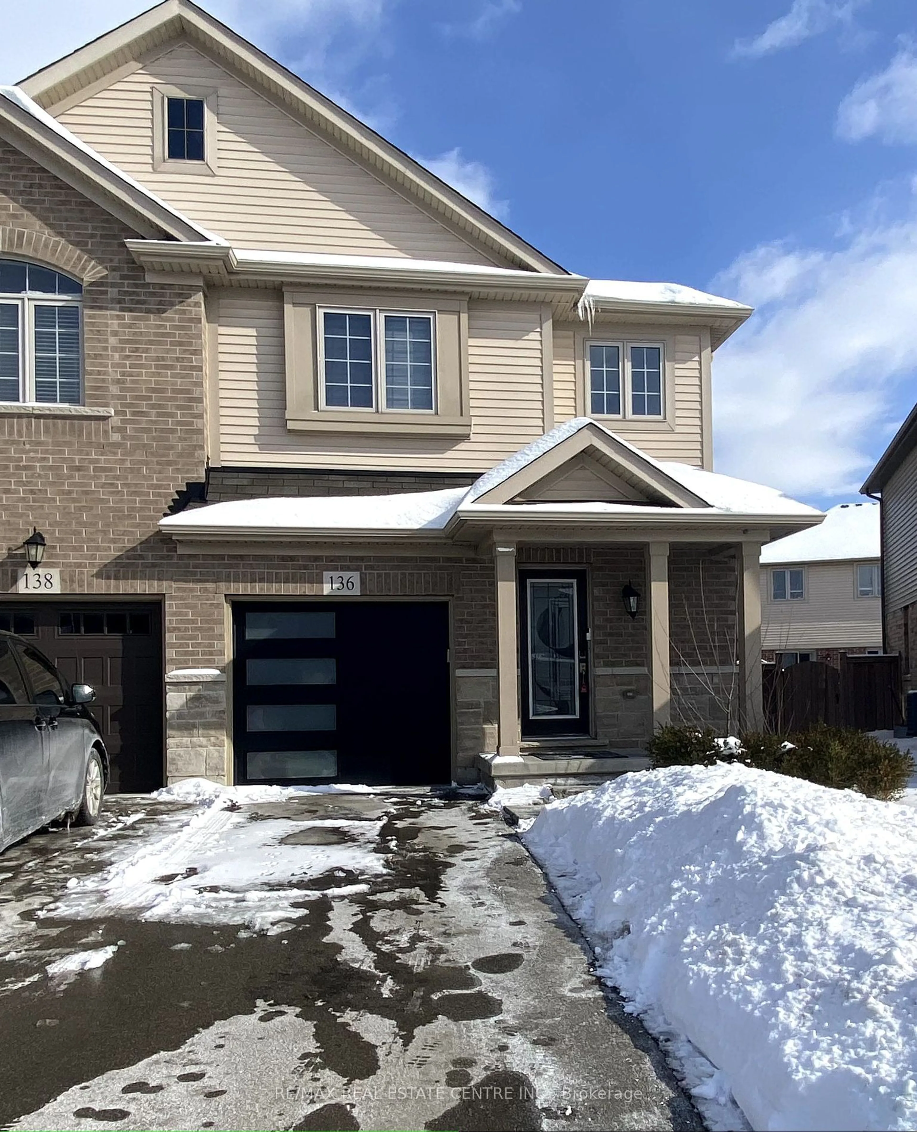 Home with brick exterior material, street for 136 Westbank Tr, Hamilton Ontario L8J 1R6