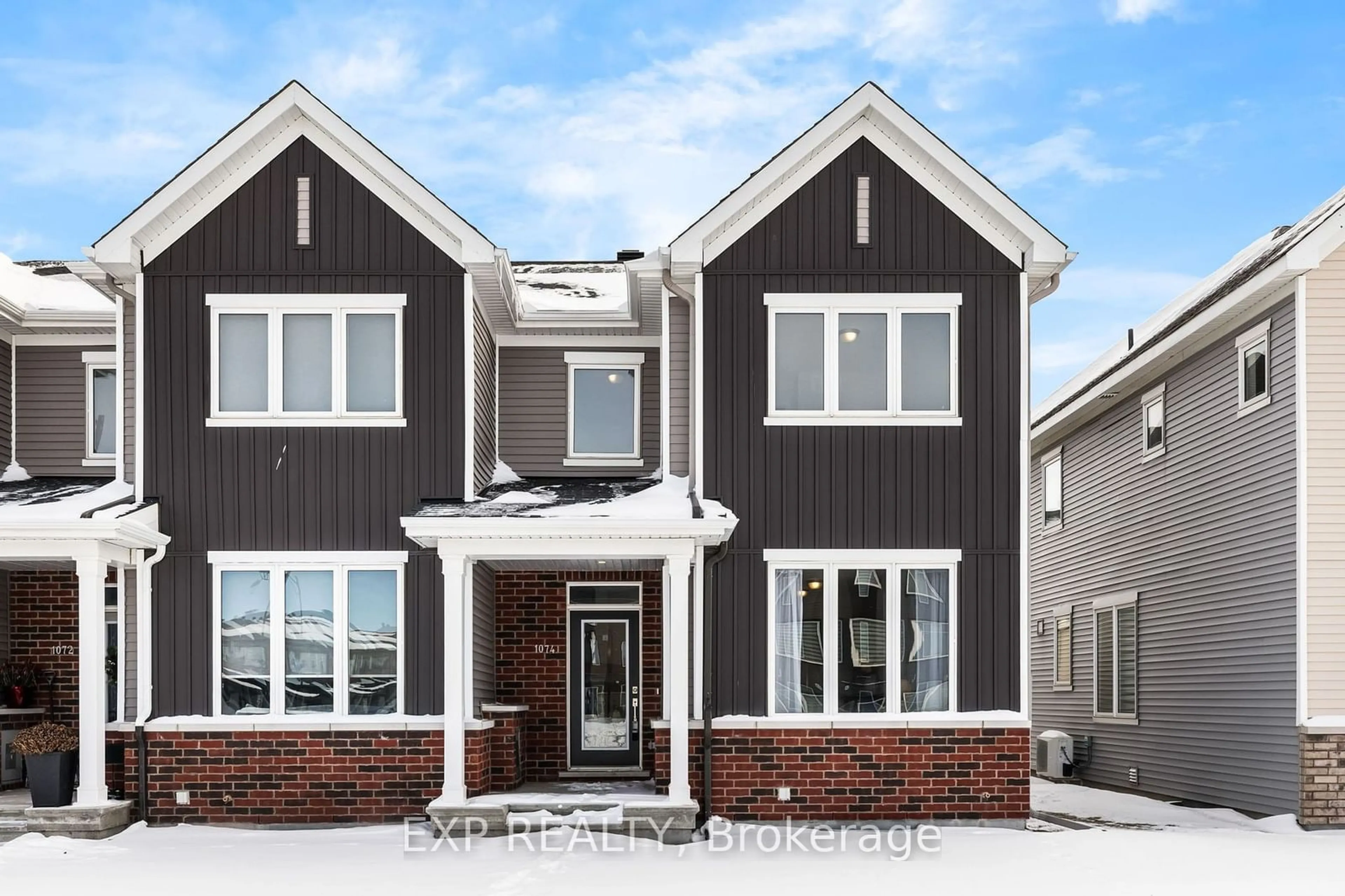 Home with brick exterior material, street for 1074 Chapman Mills Dr, Barrhaven Ontario K2J 6P5