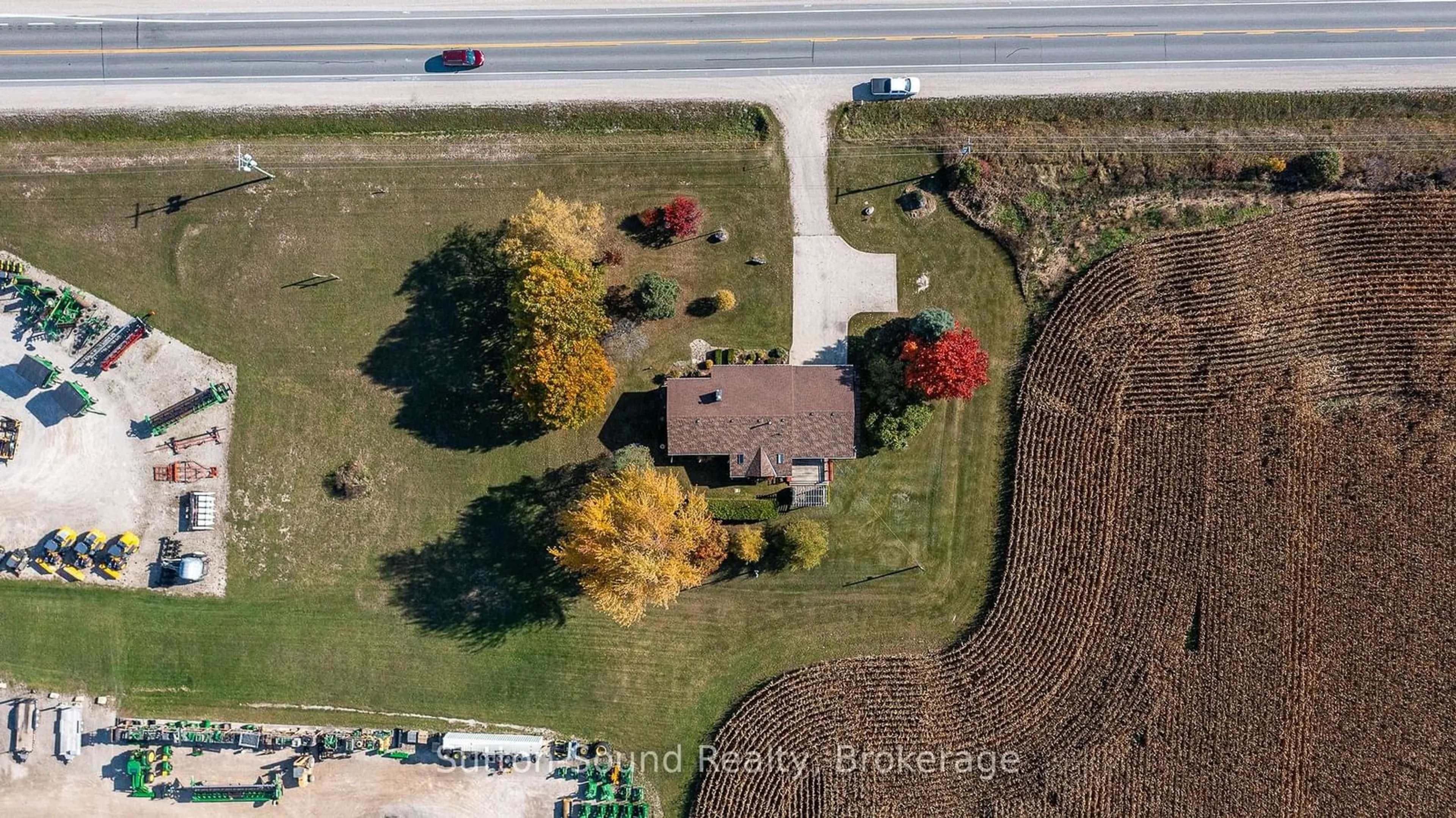 A pic from outside/outdoor area/front of a property/back of a property/a pic from drone, street for 316820 Highway 6 High, Chatsworth Ontario N0H 1G0