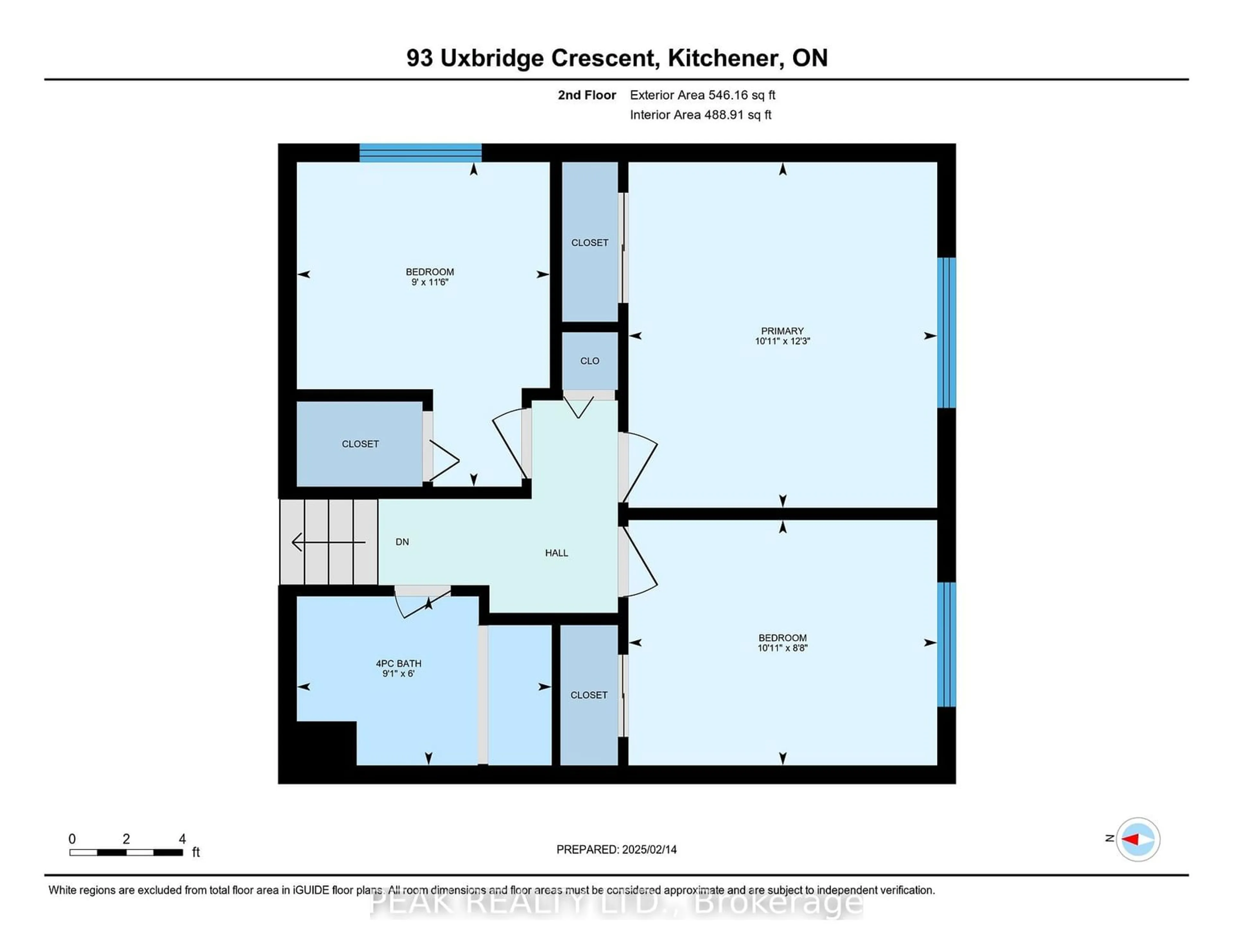 Floor plan for 93 Uxbridge Cres, Kitchener Ontario N2E 2S2