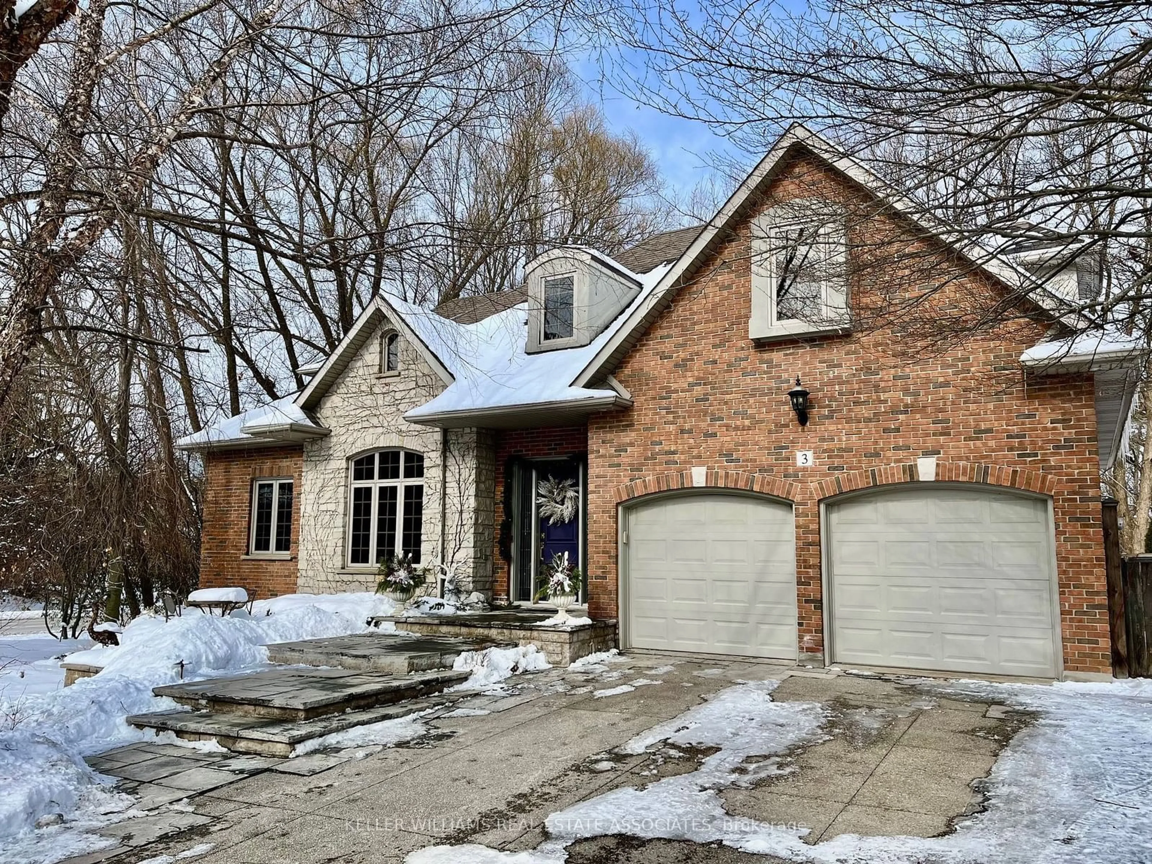 Home with brick exterior material, street for 3 Oldoakes Pl, Hamilton Ontario L9G 4W9