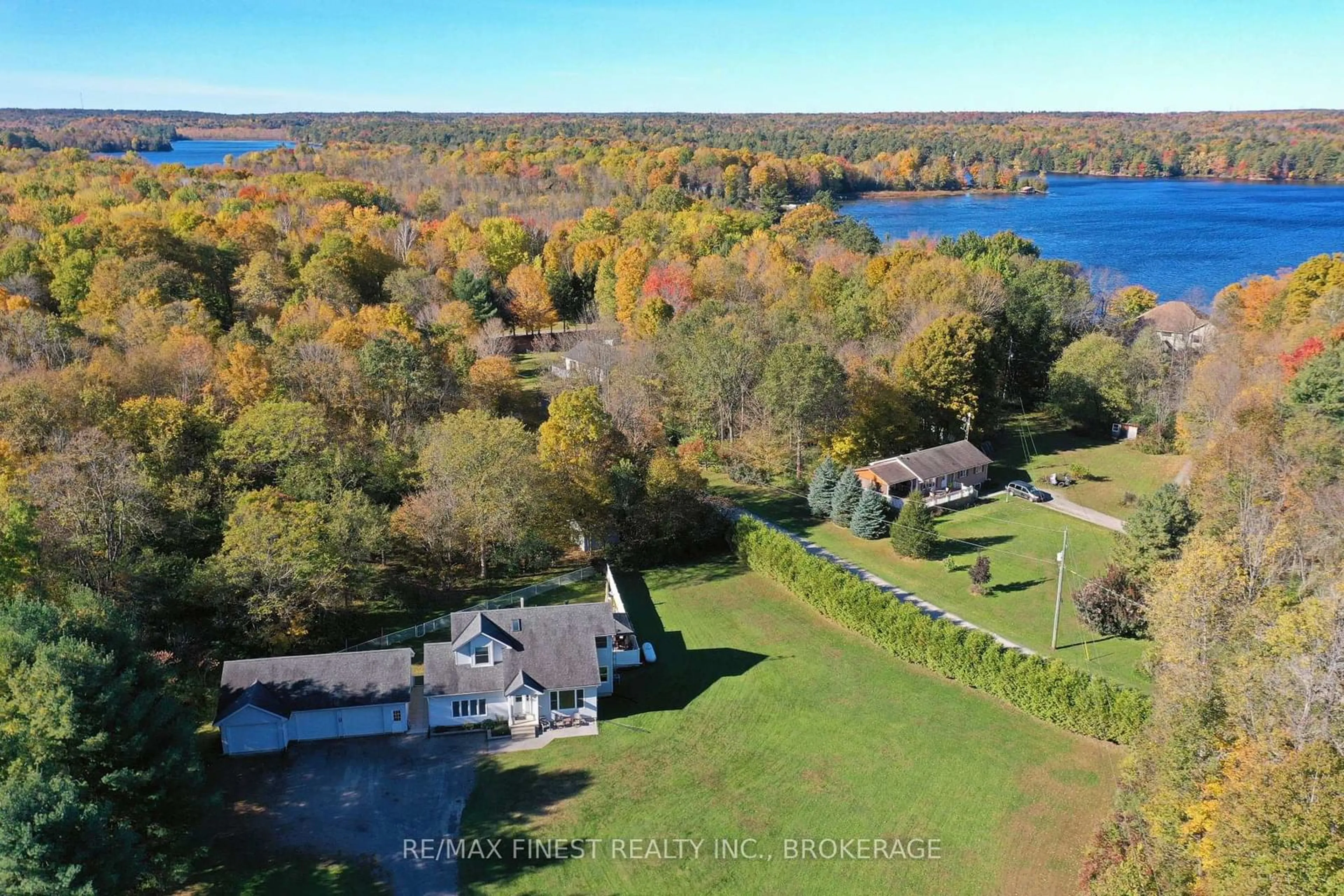 A pic from outside/outdoor area/front of a property/back of a property/a pic from drone, water/lake/river/ocean view for 734 Short Point Rd, Rideau Lakes Ontario K0E 1N0