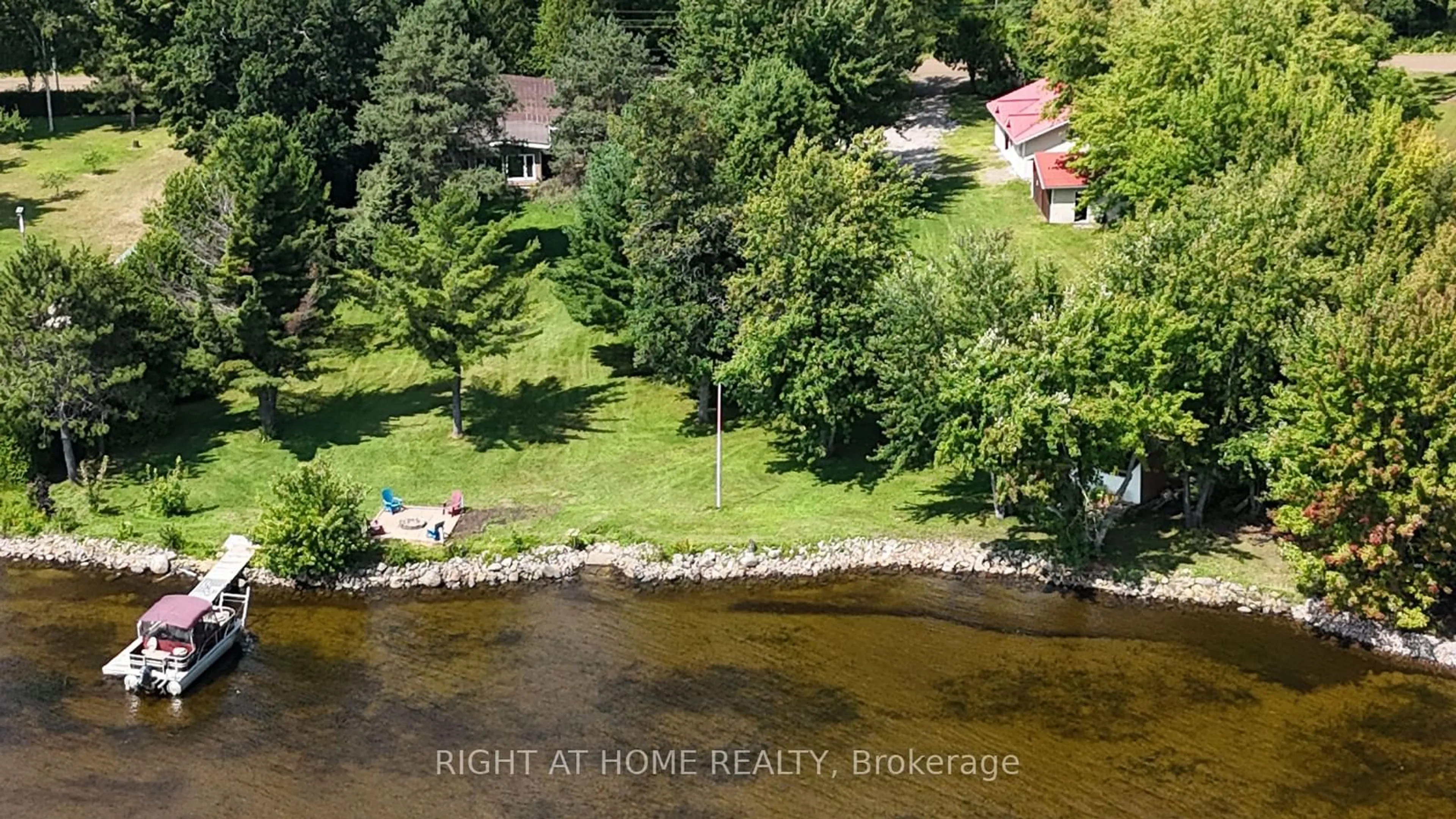 A pic from outside/outdoor area/front of a property/back of a property/a pic from drone, water/lake/river/ocean view for 126 Glenrock Rd, West Nipissing Ontario P2B 2M5