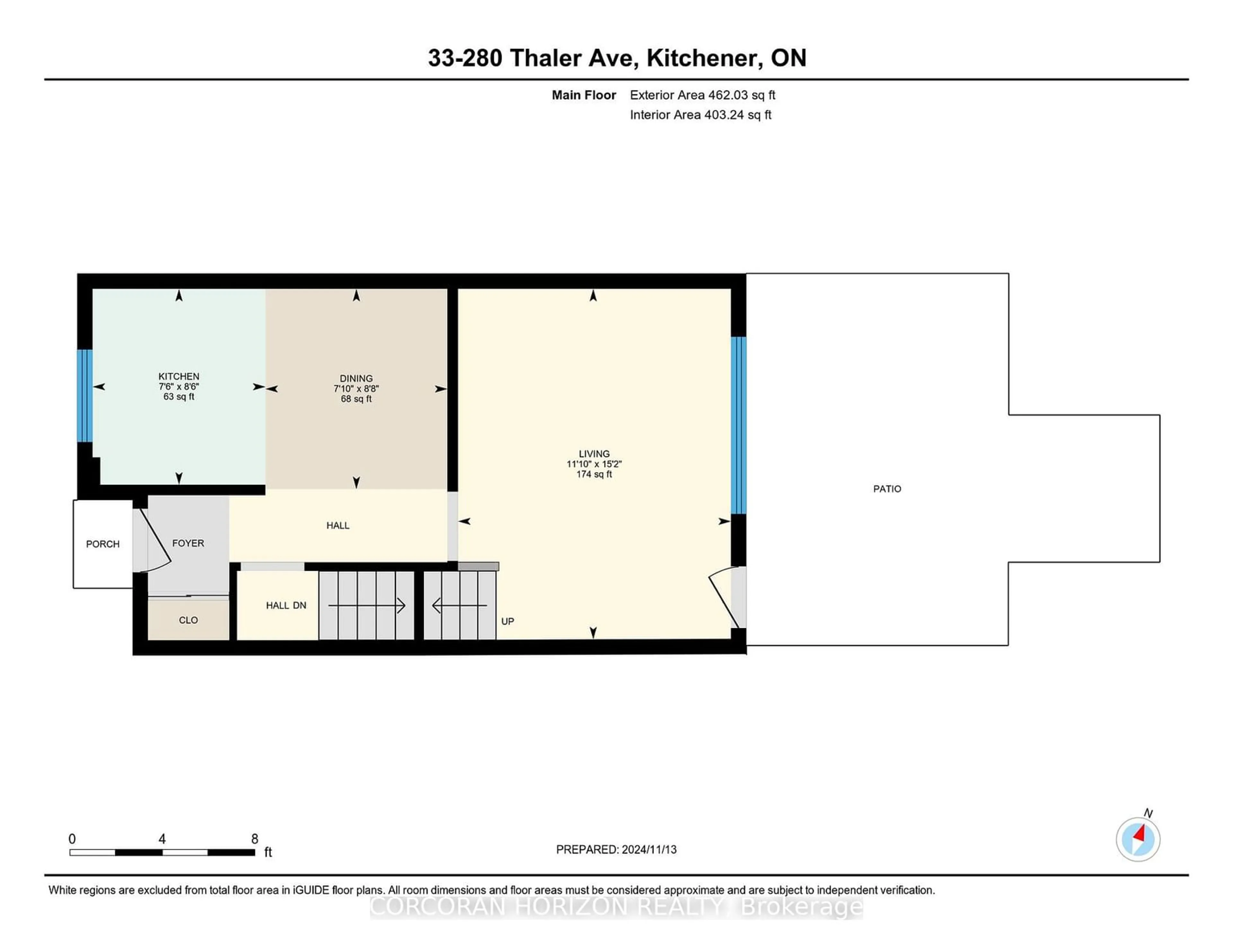 Floor plan for 280 Thaler Ave #33, Kitchener Ontario N2A 1R6