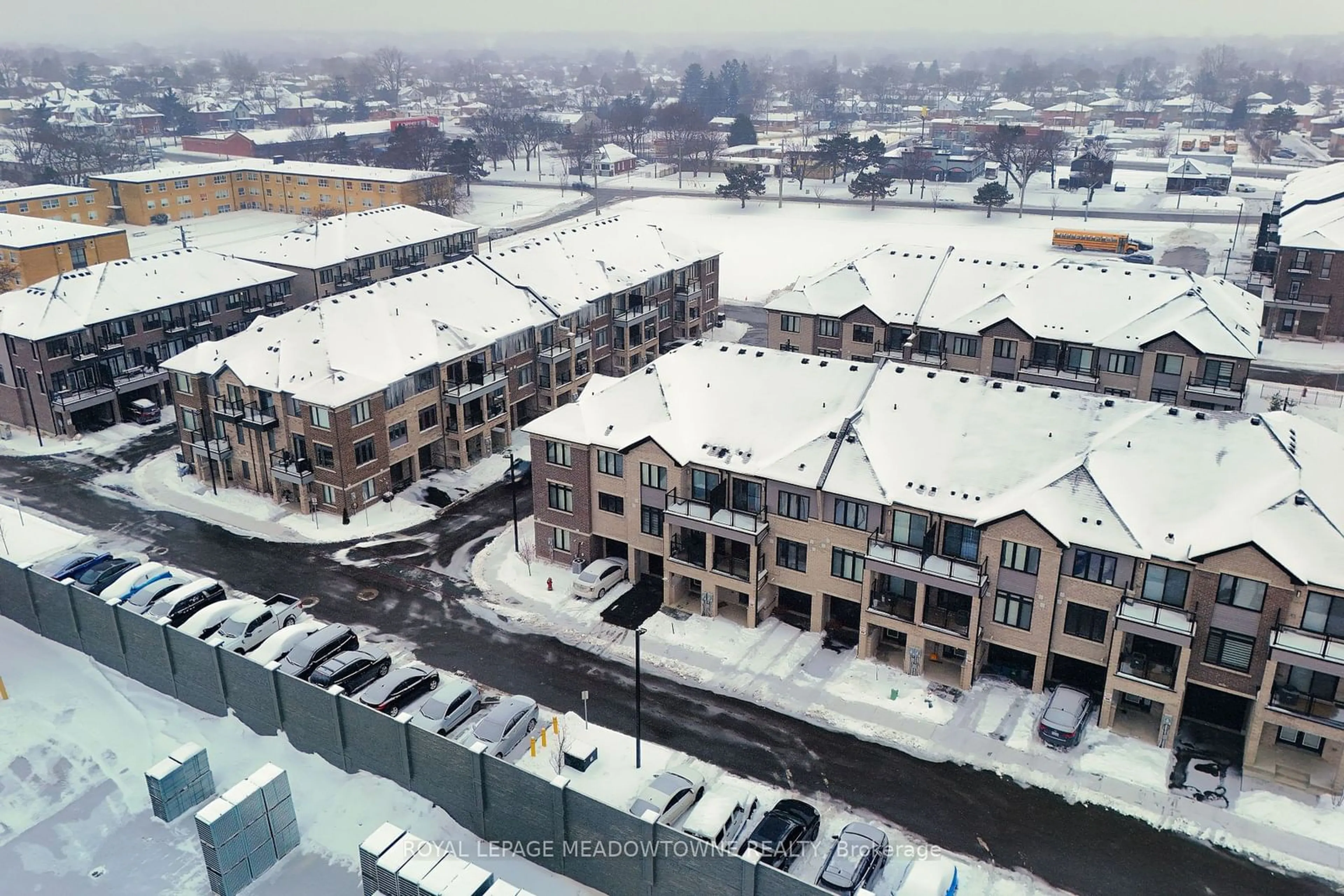 A pic from outside/outdoor area/front of a property/back of a property/a pic from drone, city buildings view from balcony for 585 Colborne St #702, Brantford Ontario N3S 0K4