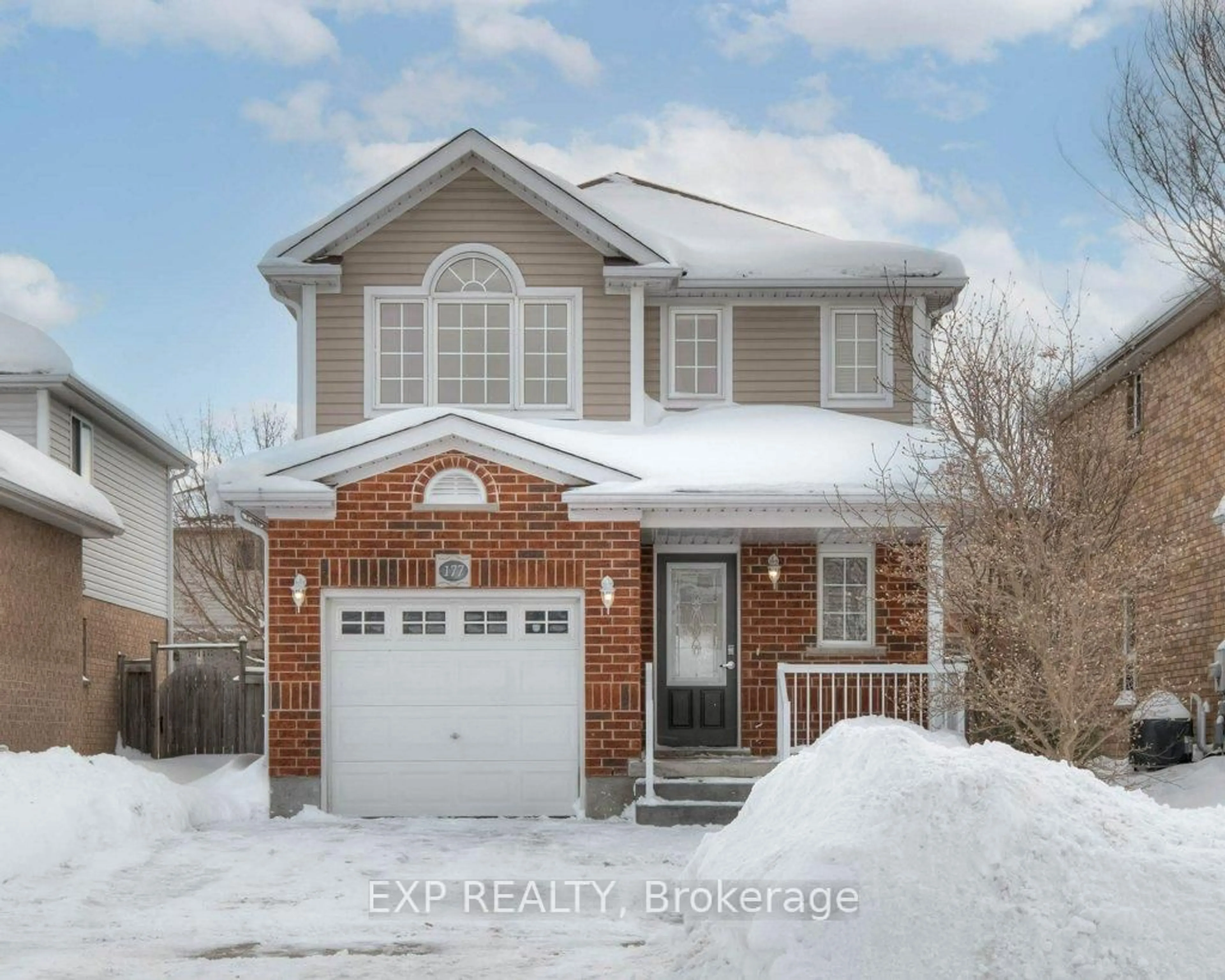 Home with brick exterior material, street for 177 Porchlight Dr, Woolwich Ontario N3B 0A3