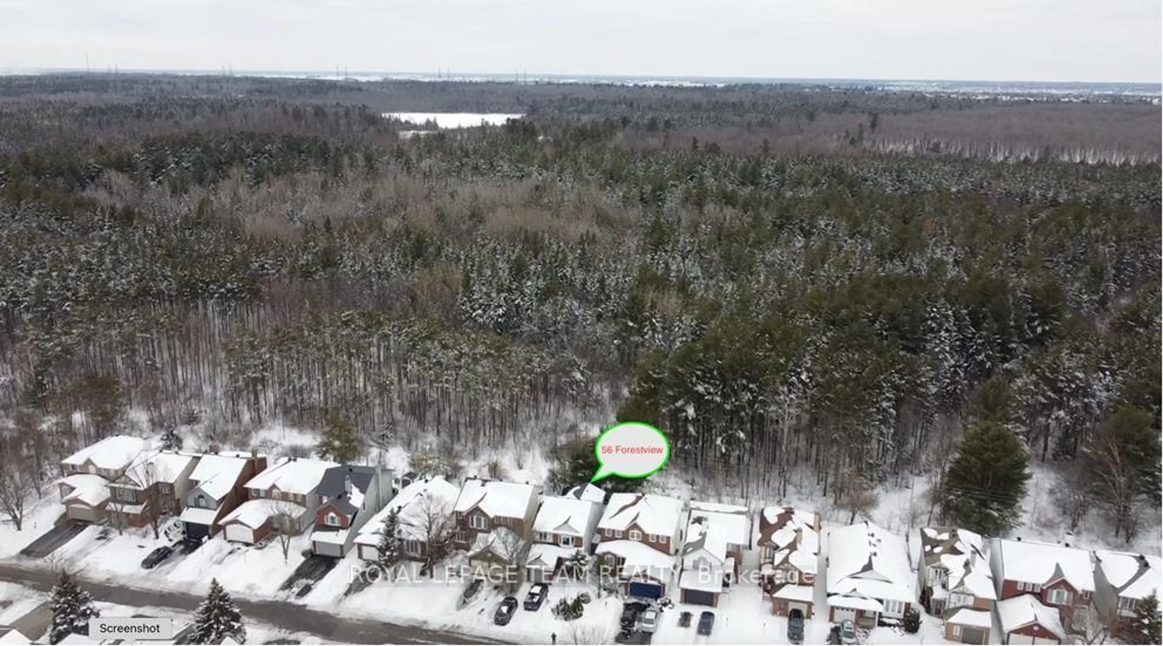 A pic from outside/outdoor area/front of a property/back of a property/a pic from drone, forest/trees view for 56 FORESTVIEW Cres, Bells Corners and South to Fallowfield Ontario K2H 9P5