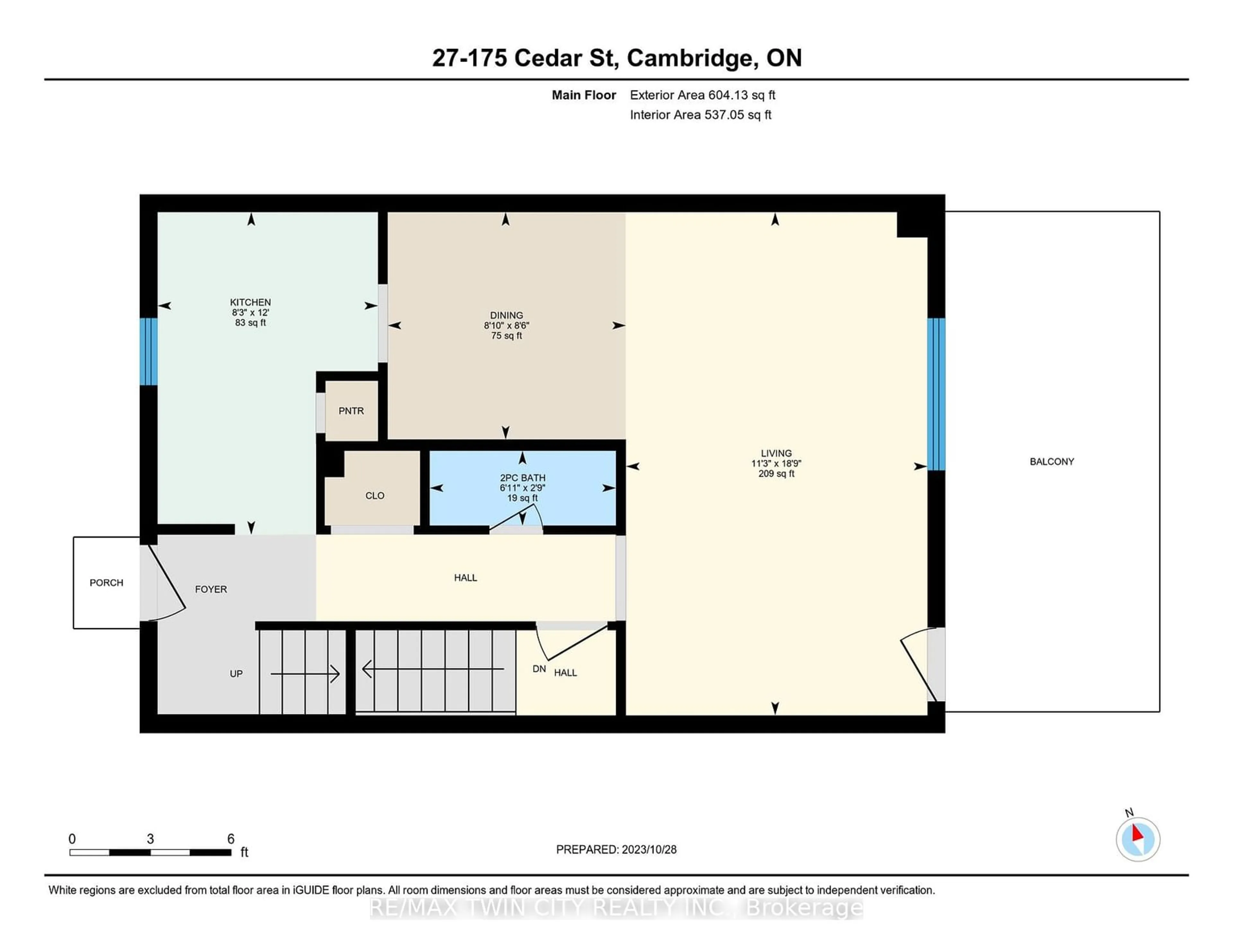 Floor plan for 175 Cedar St #27, Cambridge Ontario N1S 4X9