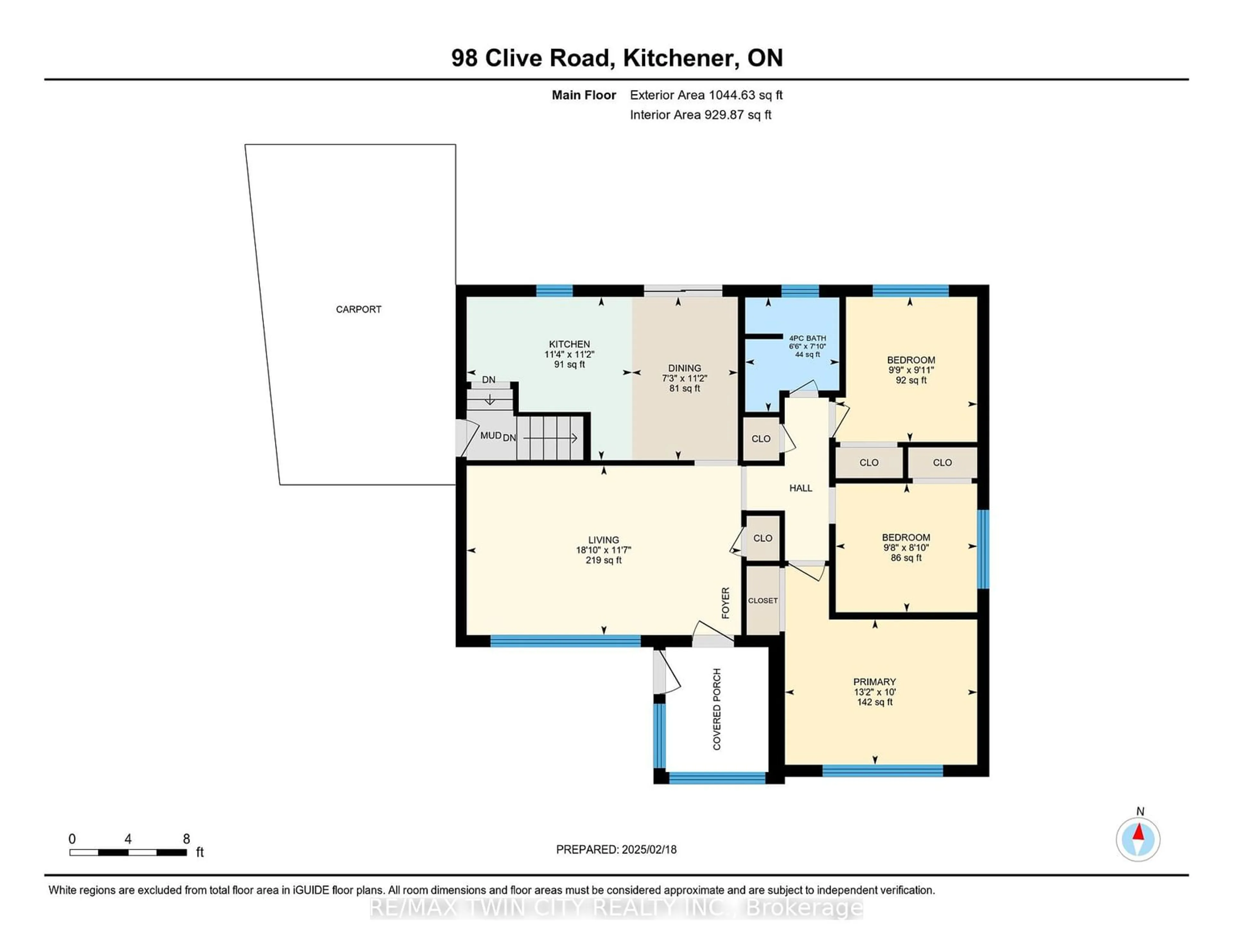 Floor plan for 98 Clive Rd, Kitchener Ontario N2H 3N6