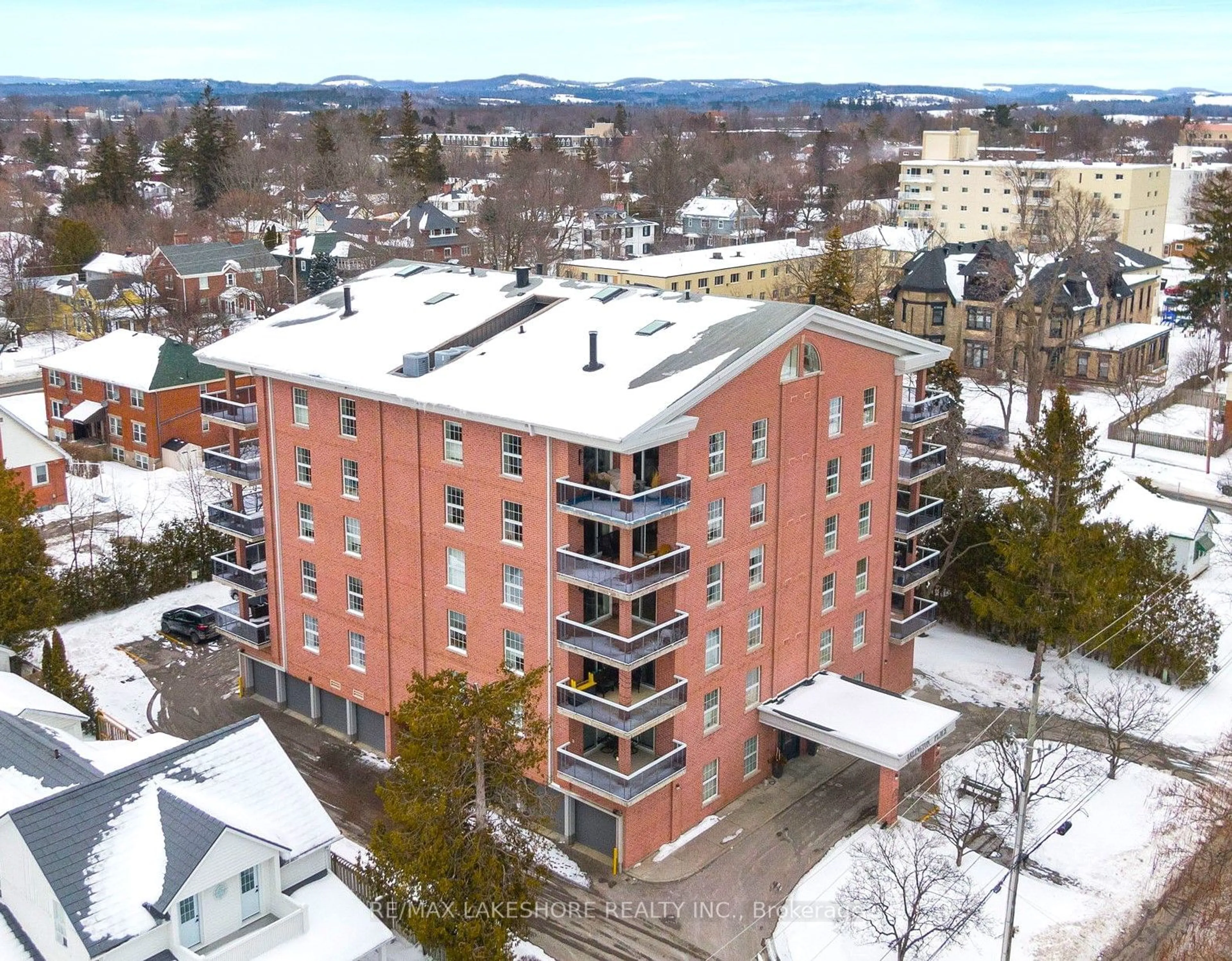 A pic from outside/outdoor area/front of a property/back of a property/a pic from drone, city buildings view from balcony for 130 Queen St #5A, Cobourg Ontario K9A 1N2