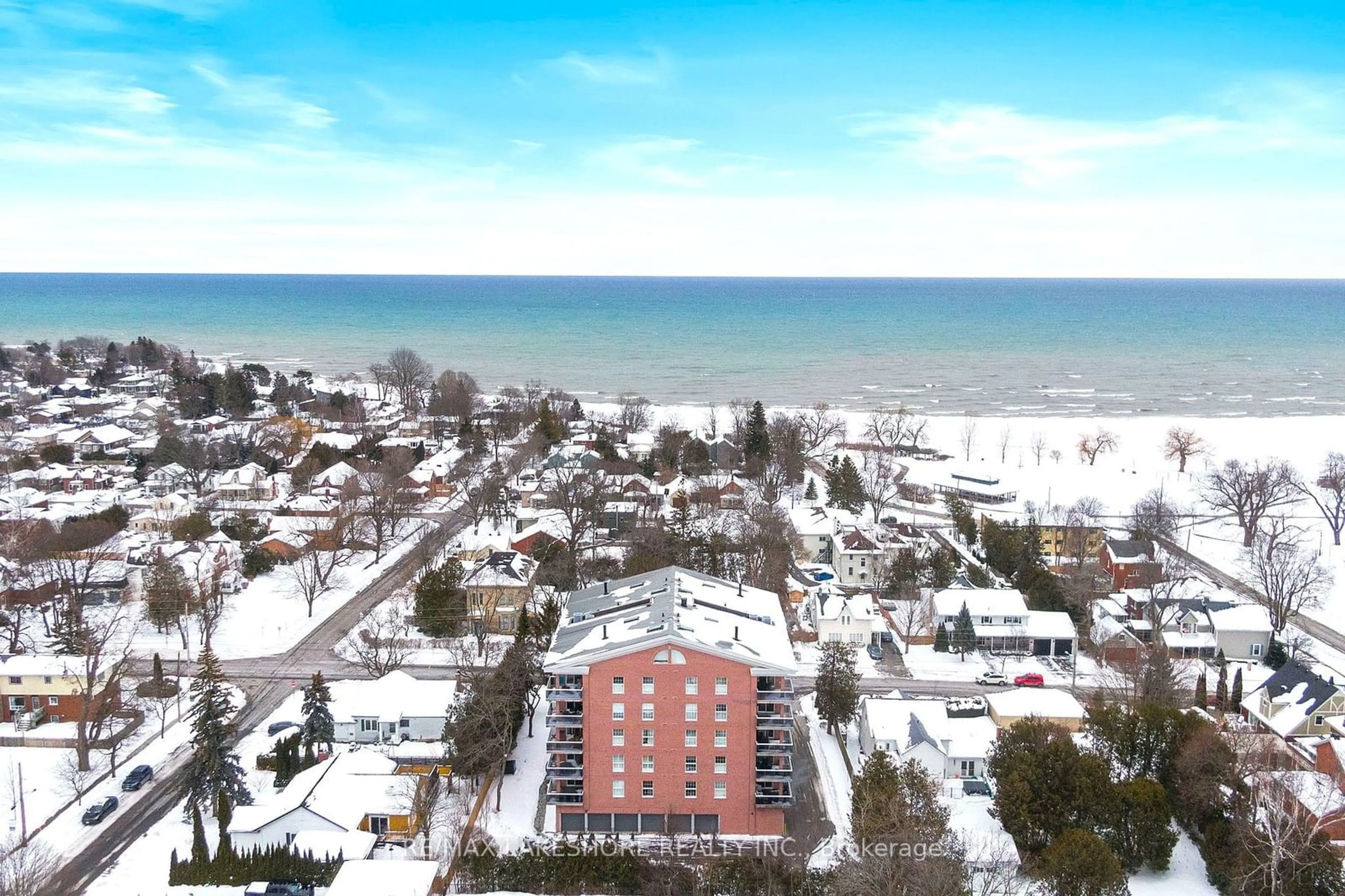 A pic from outside/outdoor area/front of a property/back of a property/a pic from drone, city buildings view from balcony for 130 Queen St #5A, Cobourg Ontario K9A 1N2