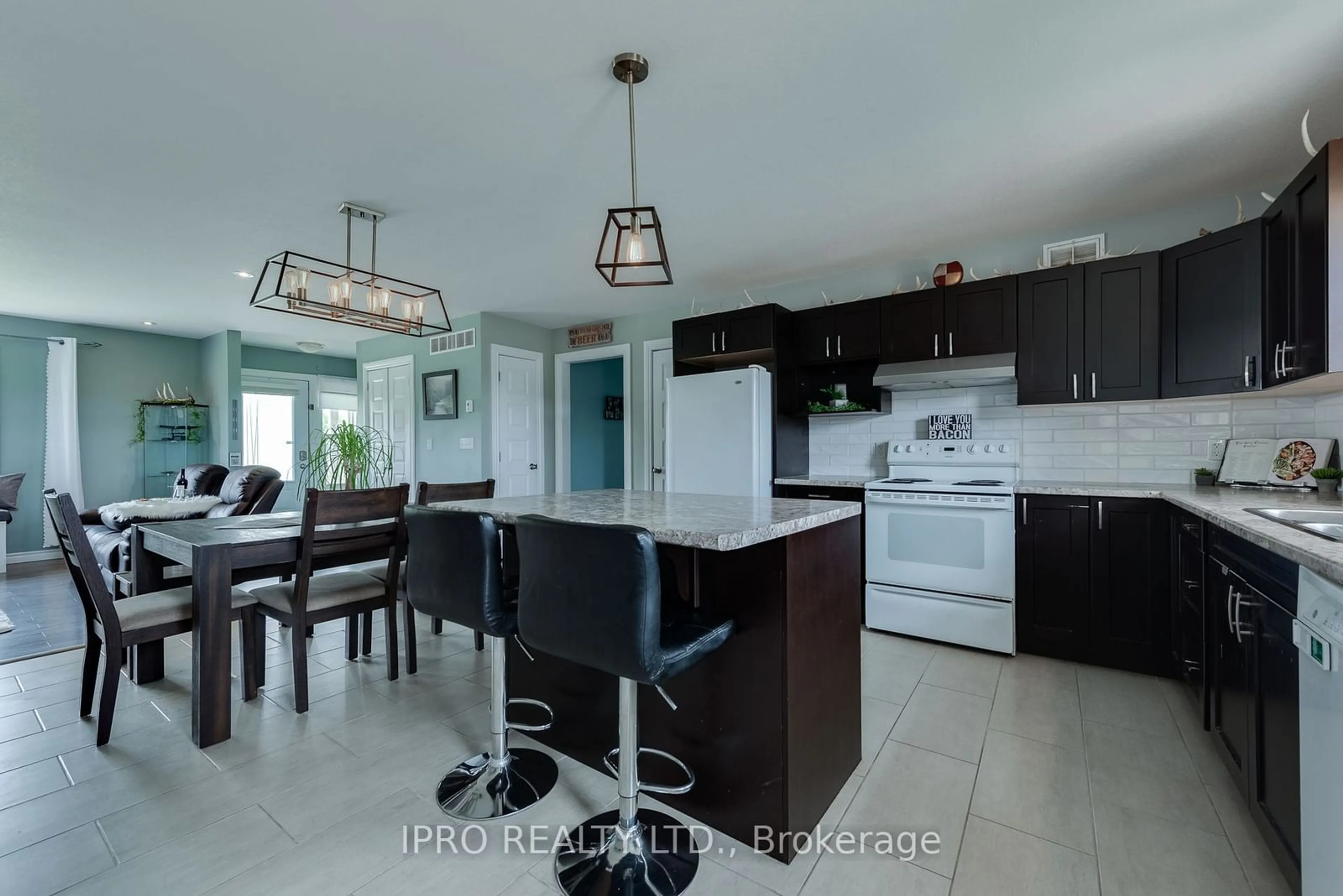 Open concept kitchen, ceramic/tile floor for 8961 Wellington Road 16, Wellington North Ontario N0G 2E0