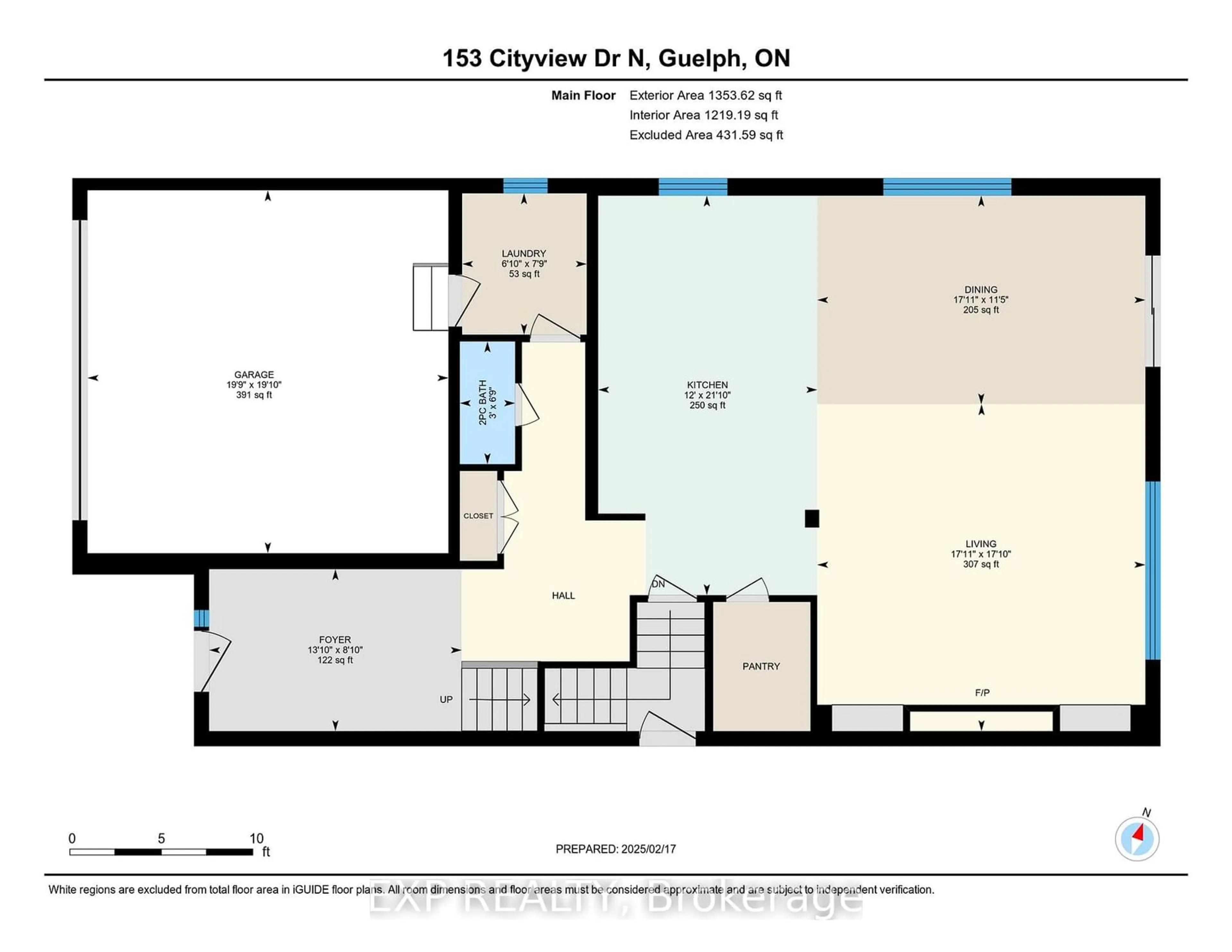 Floor plan for 153 Cityview Dr, Guelph Ontario N1E 6Y7