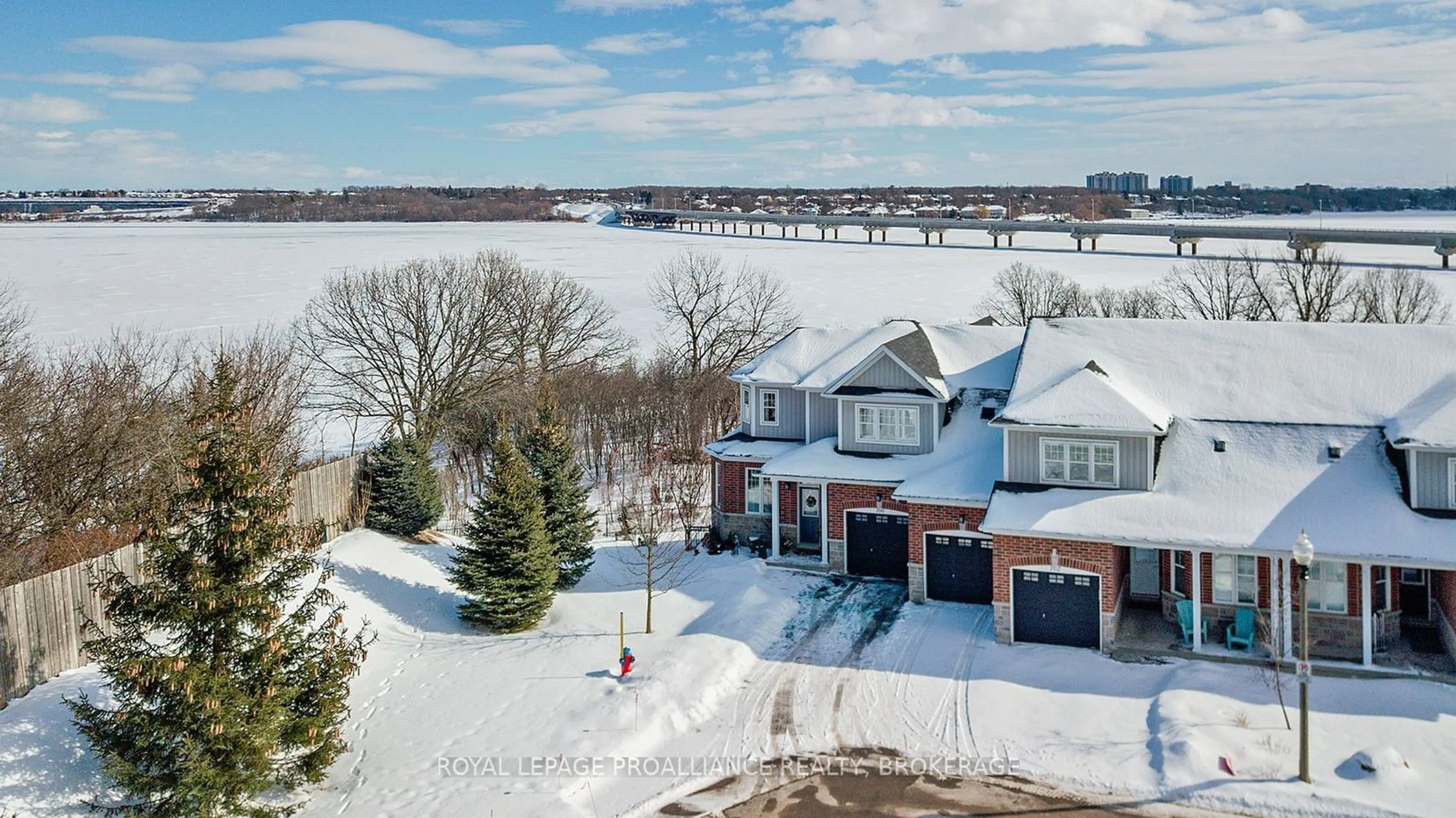 A pic from outside/outdoor area/front of a property/back of a property/a pic from drone, water/lake/river/ocean view for 700 Newmarket Lane, Kingston Ontario K7K 0C8