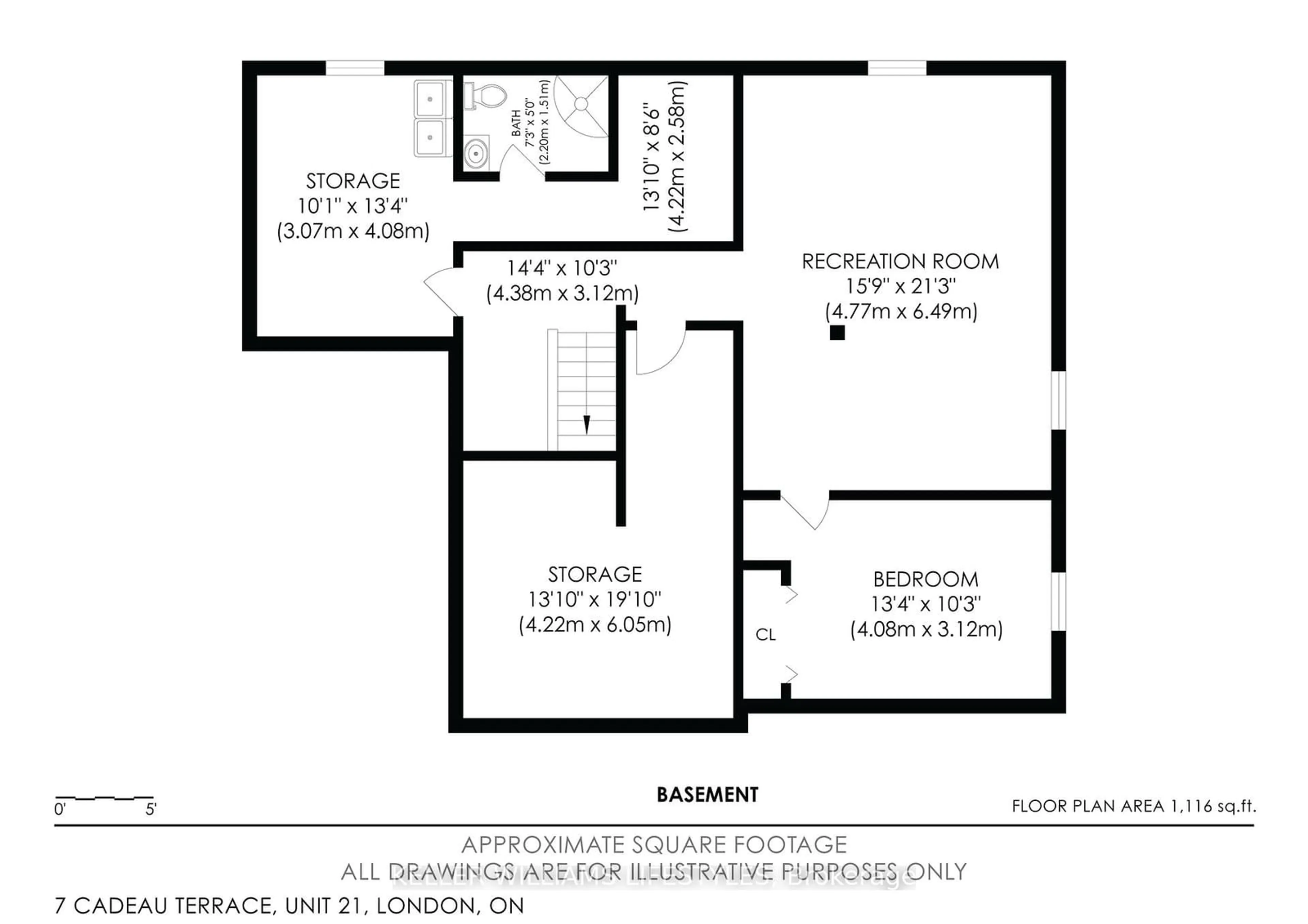 Floor plan for 7 Cadeau Terr #21, London Ontario N6K 4S8