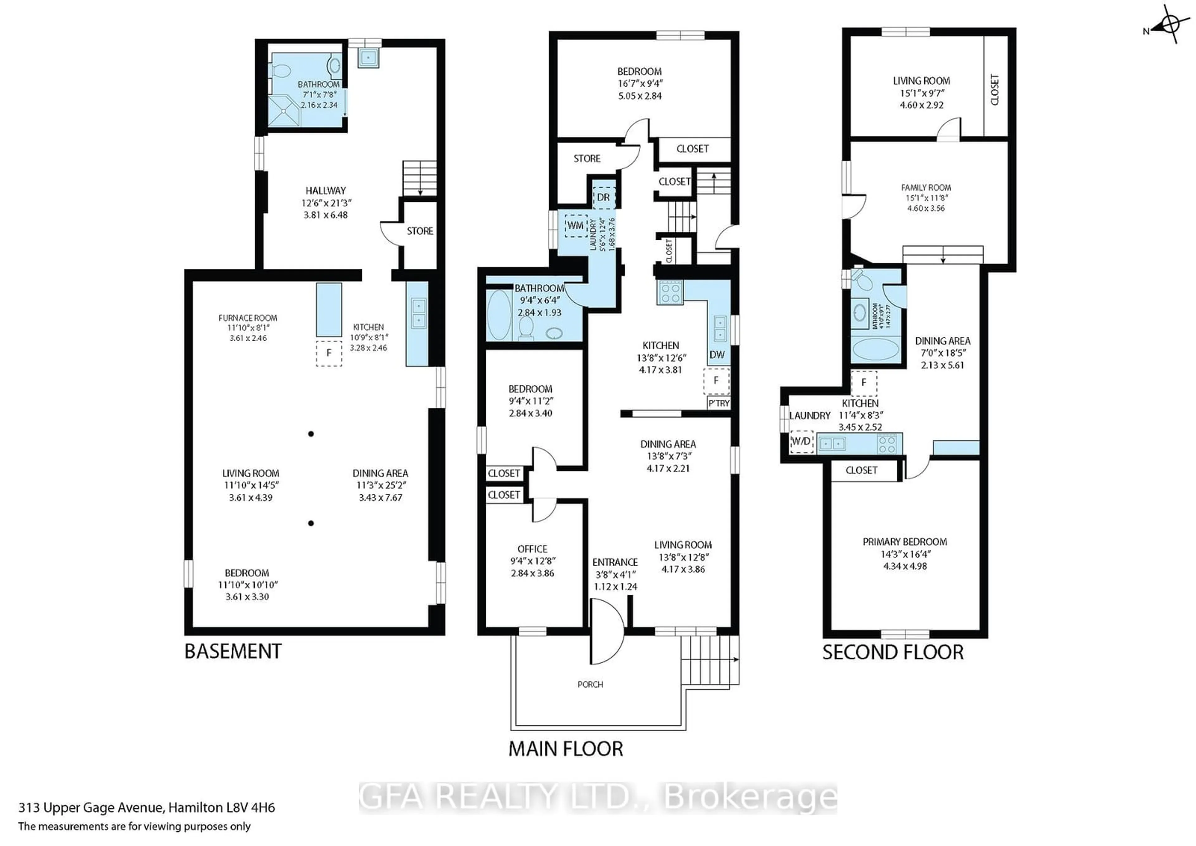 Floor plan for 313 Upper Gage Ave, Hamilton Ontario L8V 4H6