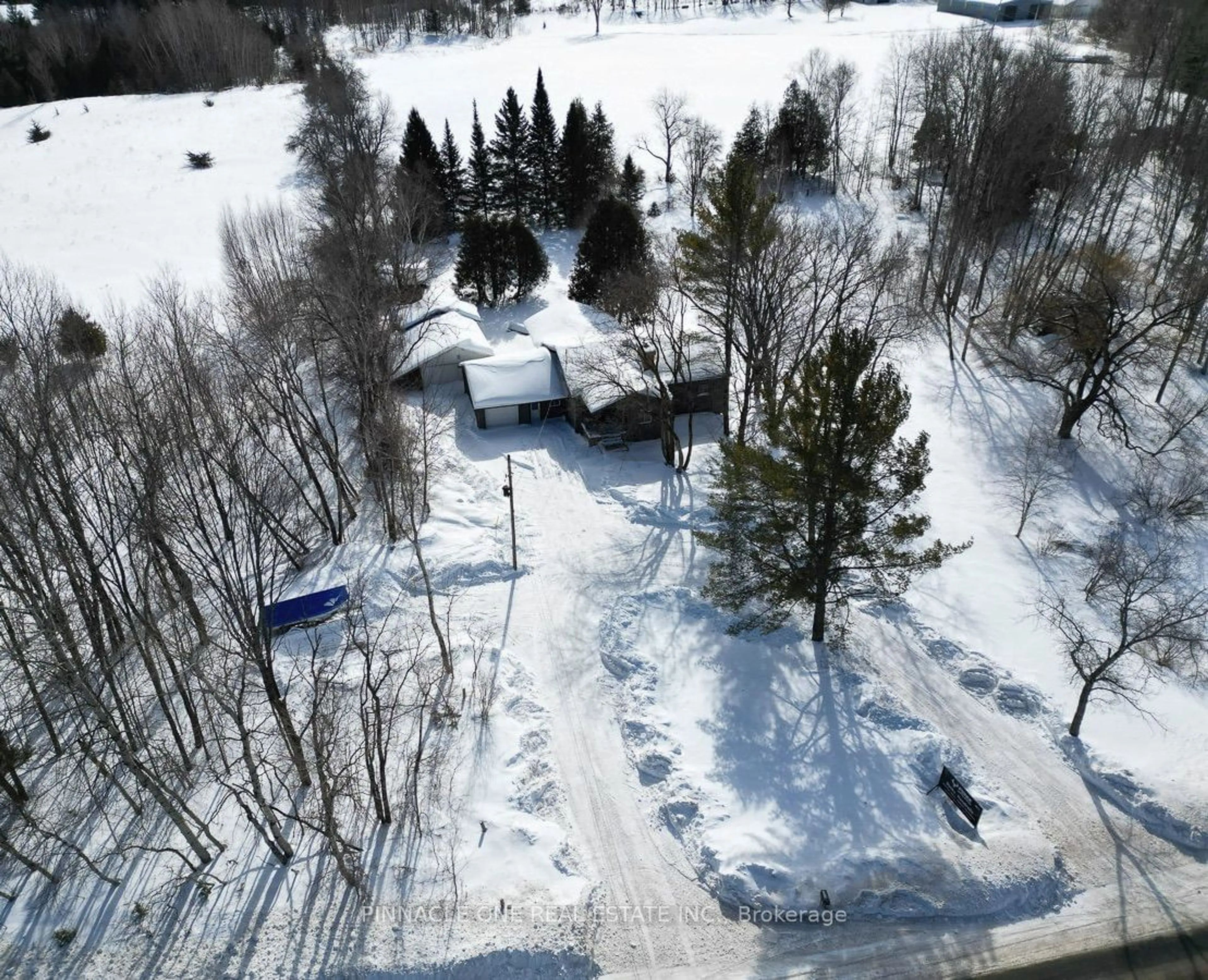 A pic from outside/outdoor area/front of a property/back of a property/a pic from drone, street for 2101 County Road 6, Douro-Dummer Ontario K0L 2H0