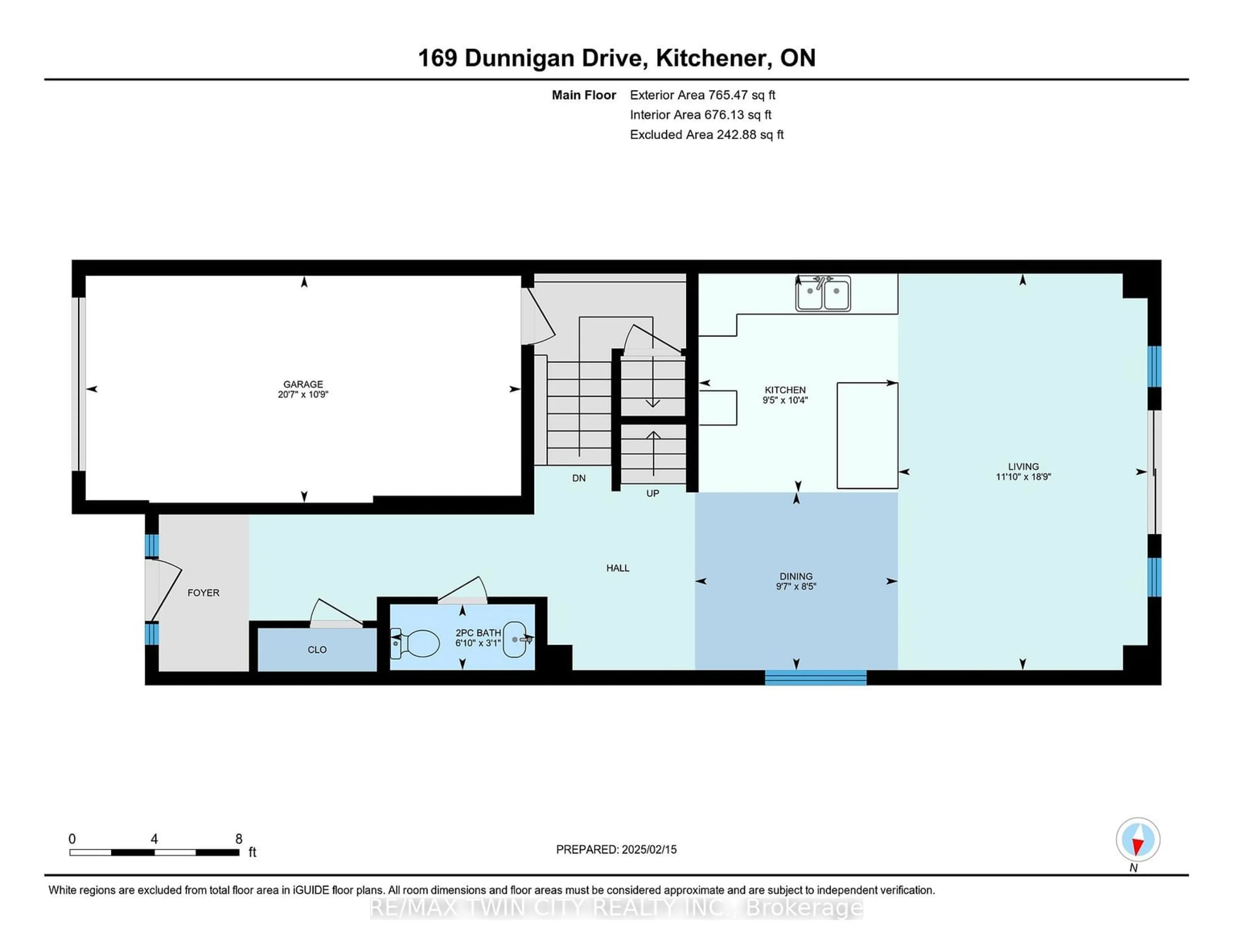 Floor plan for 169 Dunnigan Dr, Kitchener Ontario N2B 0B1