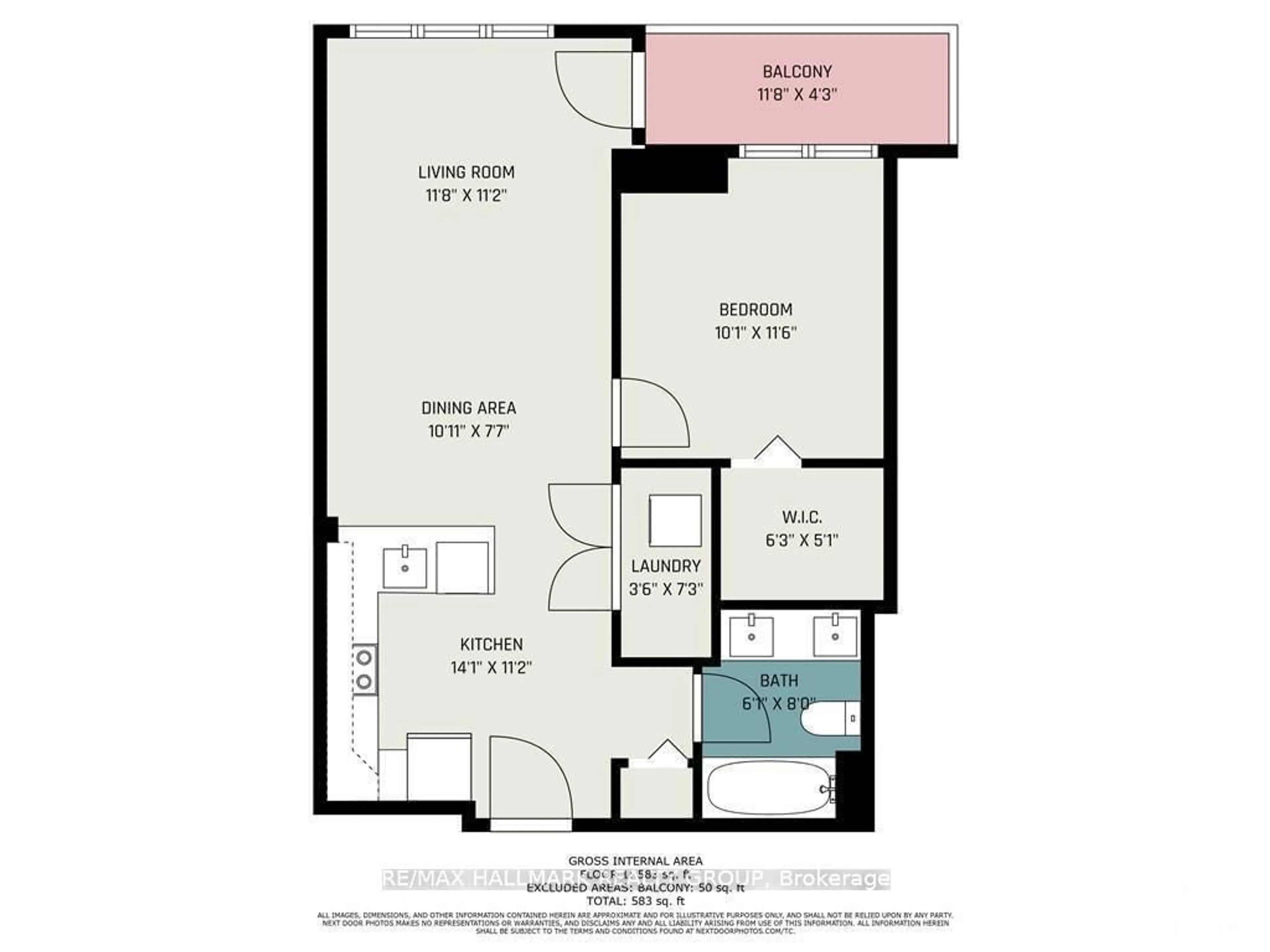 Floor plan for 242 RIDEAU St #2307, Lower Town - Sandy Hill Ontario K1N 0B7