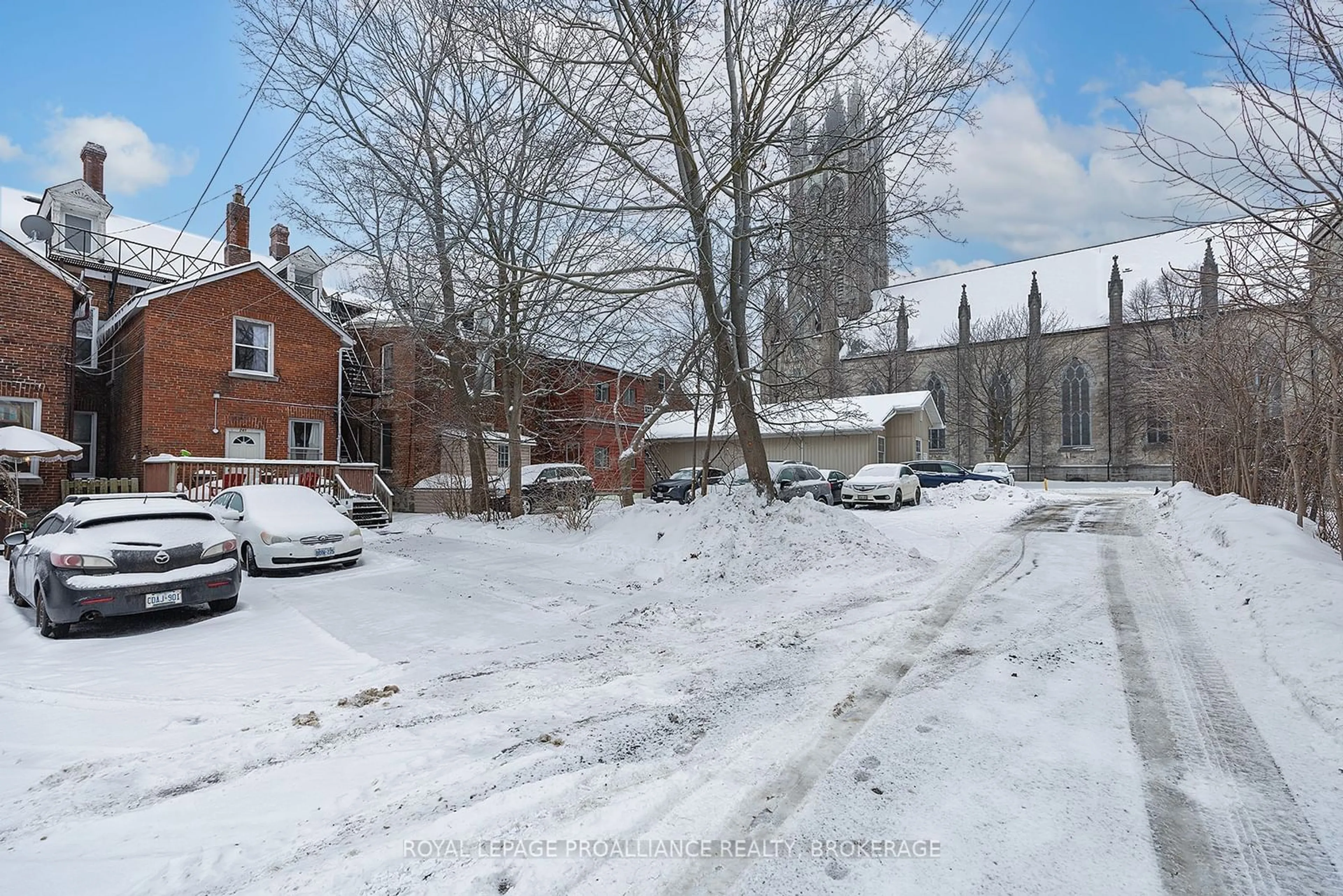 A pic from outside/outdoor area/front of a property/back of a property/a pic from drone, street for 241 Johnson St, Kingston Ontario K7L 1Y2