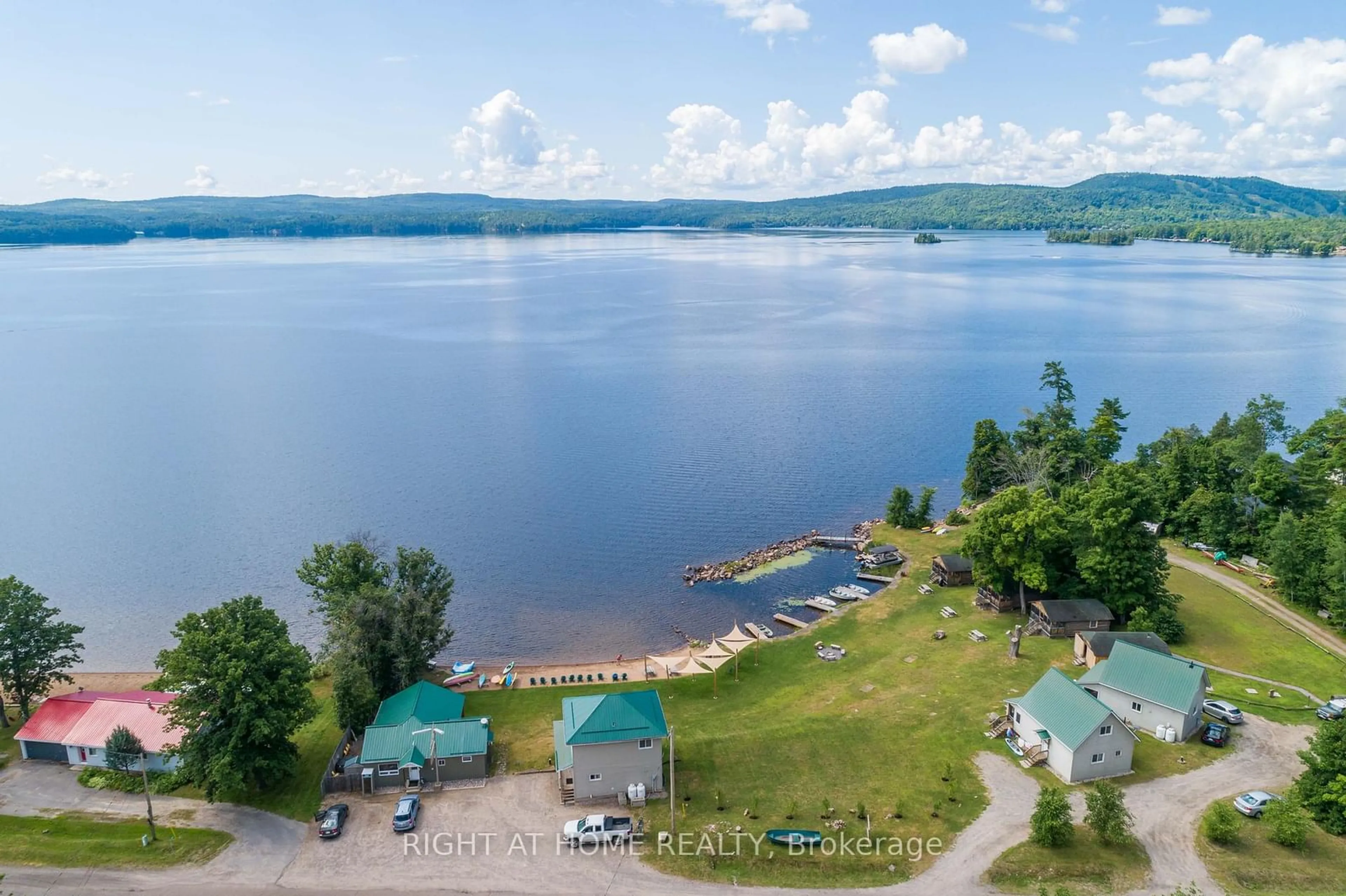 A pic from outside/outdoor area/front of a property/back of a property/a pic from drone, water/lake/river/ocean view for 5253 Calabogie Rd, Greater Madawaska Ontario K0J 1H0