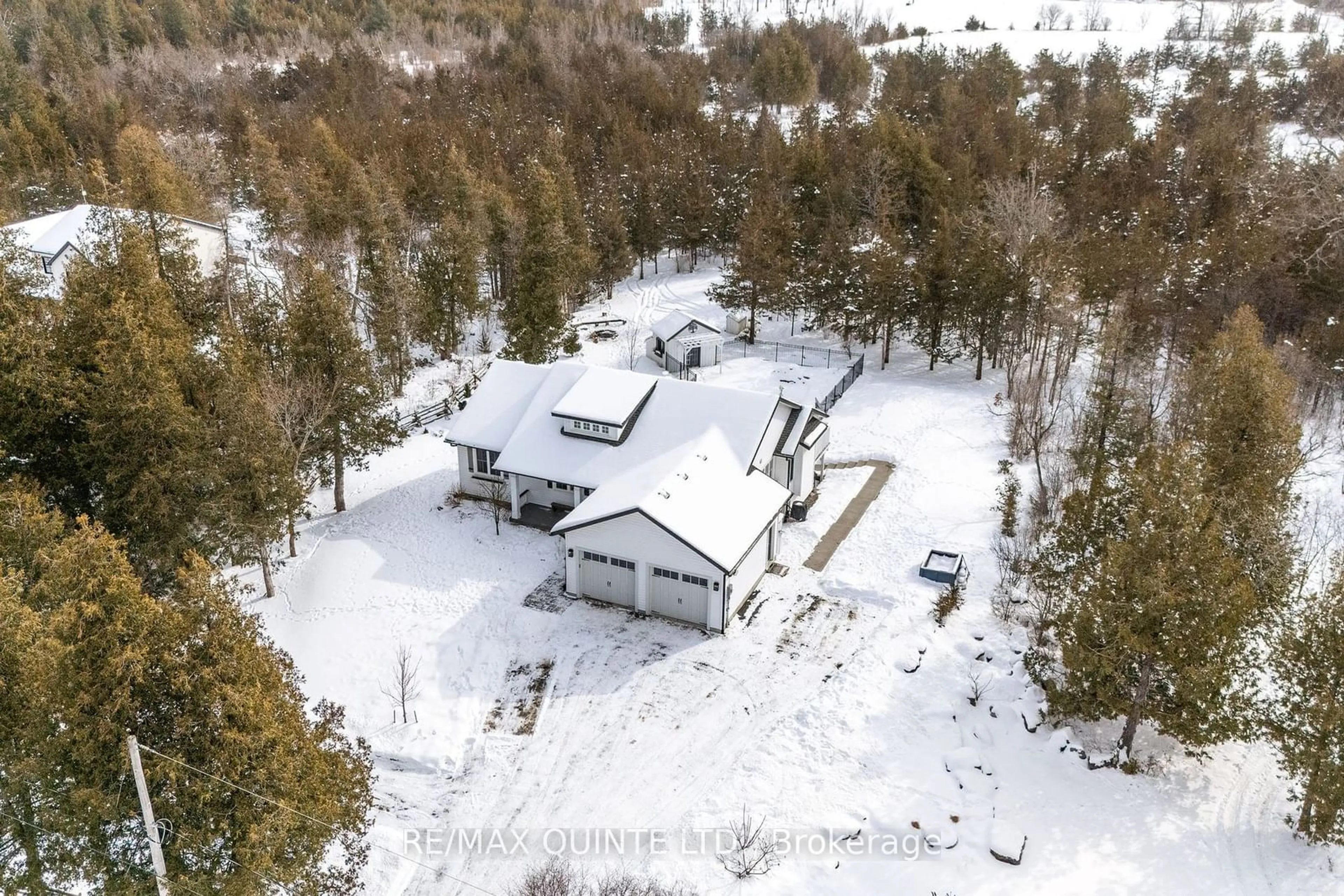 A pic from outside/outdoor area/front of a property/back of a property/a pic from drone, unknown for 4438 Blessington Rd, Tyendinaga Ontario K0K 2N0