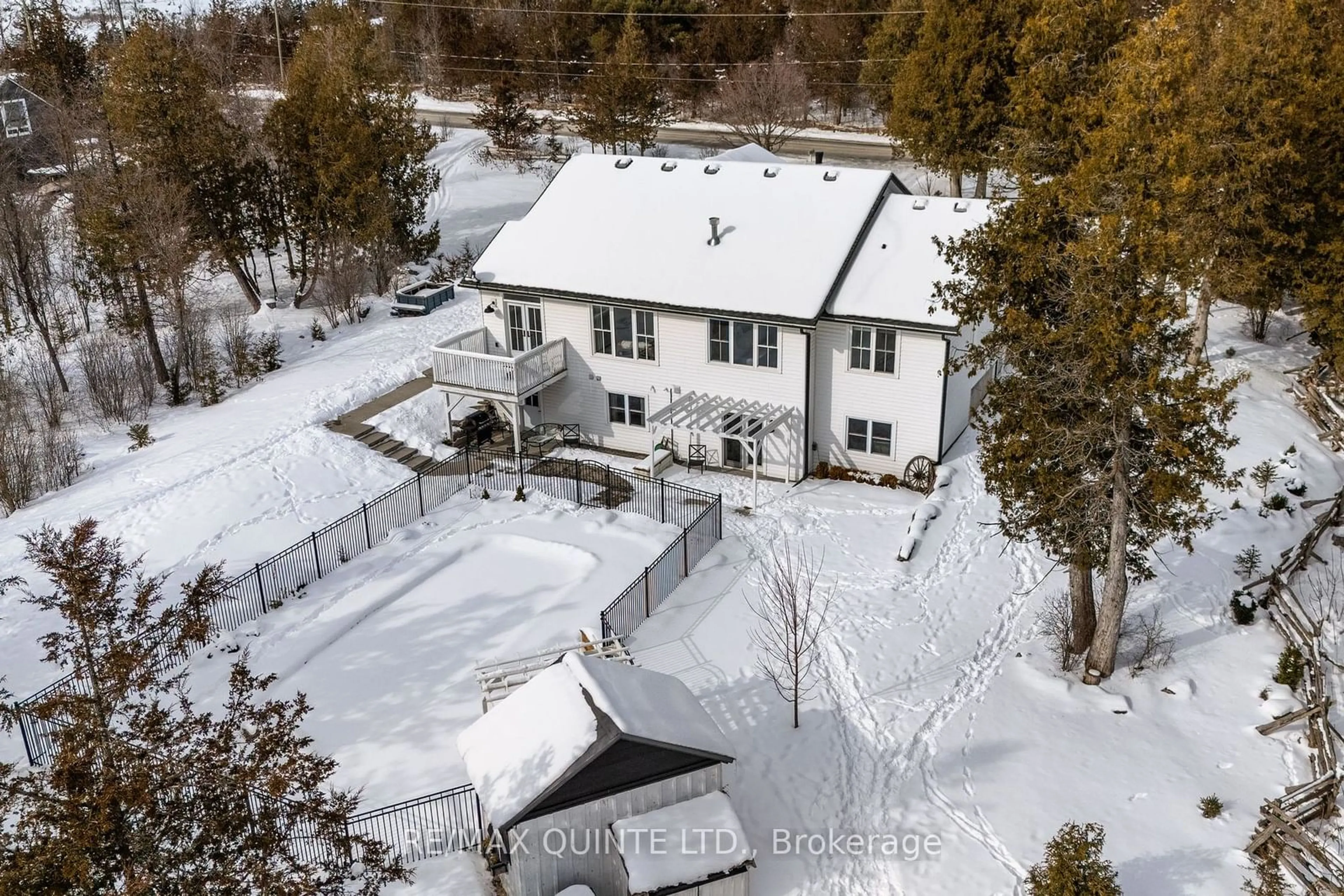 A pic from outside/outdoor area/front of a property/back of a property/a pic from drone, unknown for 4438 Blessington Rd, Tyendinaga Ontario K0K 2N0