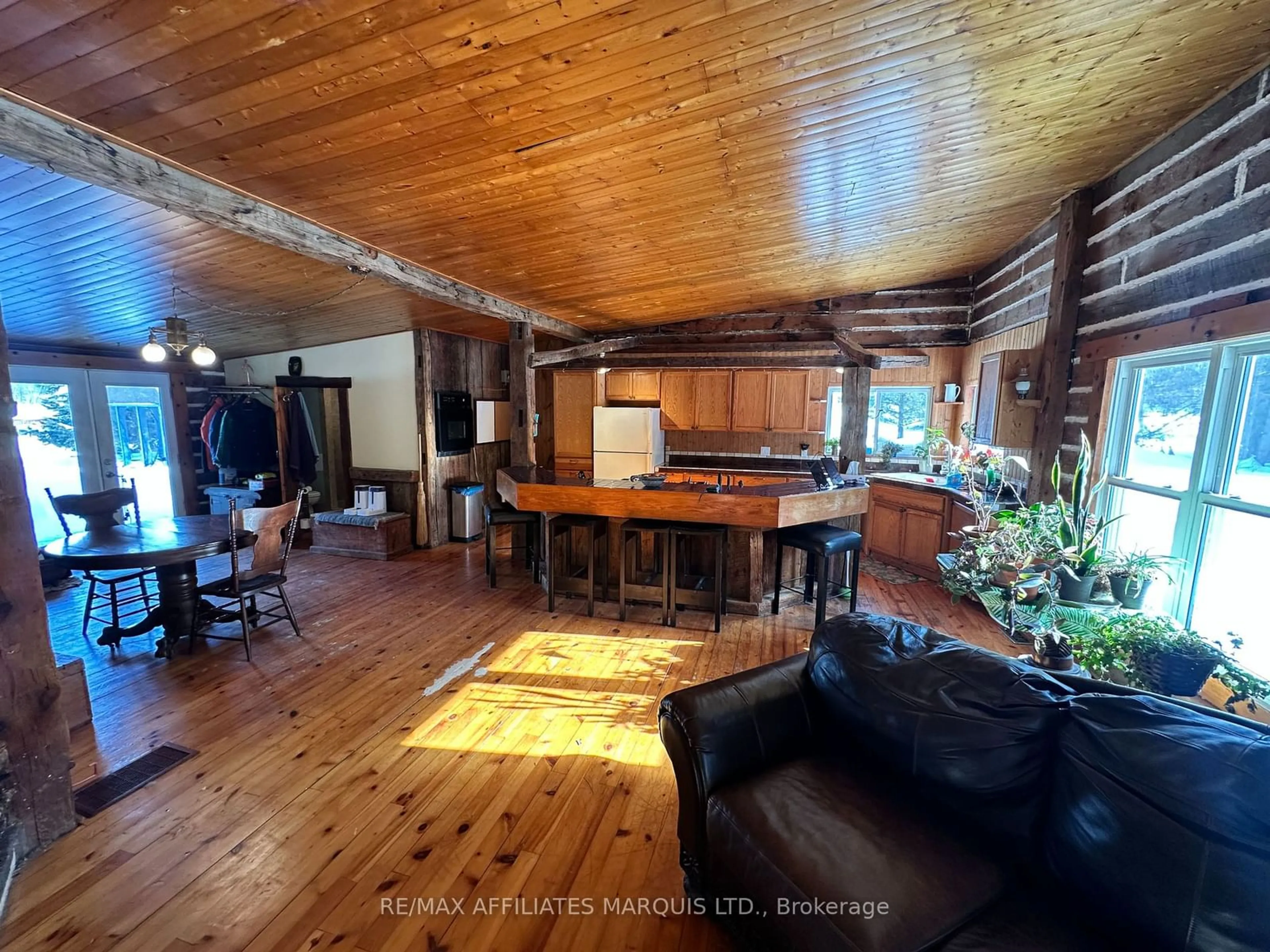 Open concept kitchen, wood/laminate floor for 18319 Street Rd, South Glengarry Ontario K6K 0A7