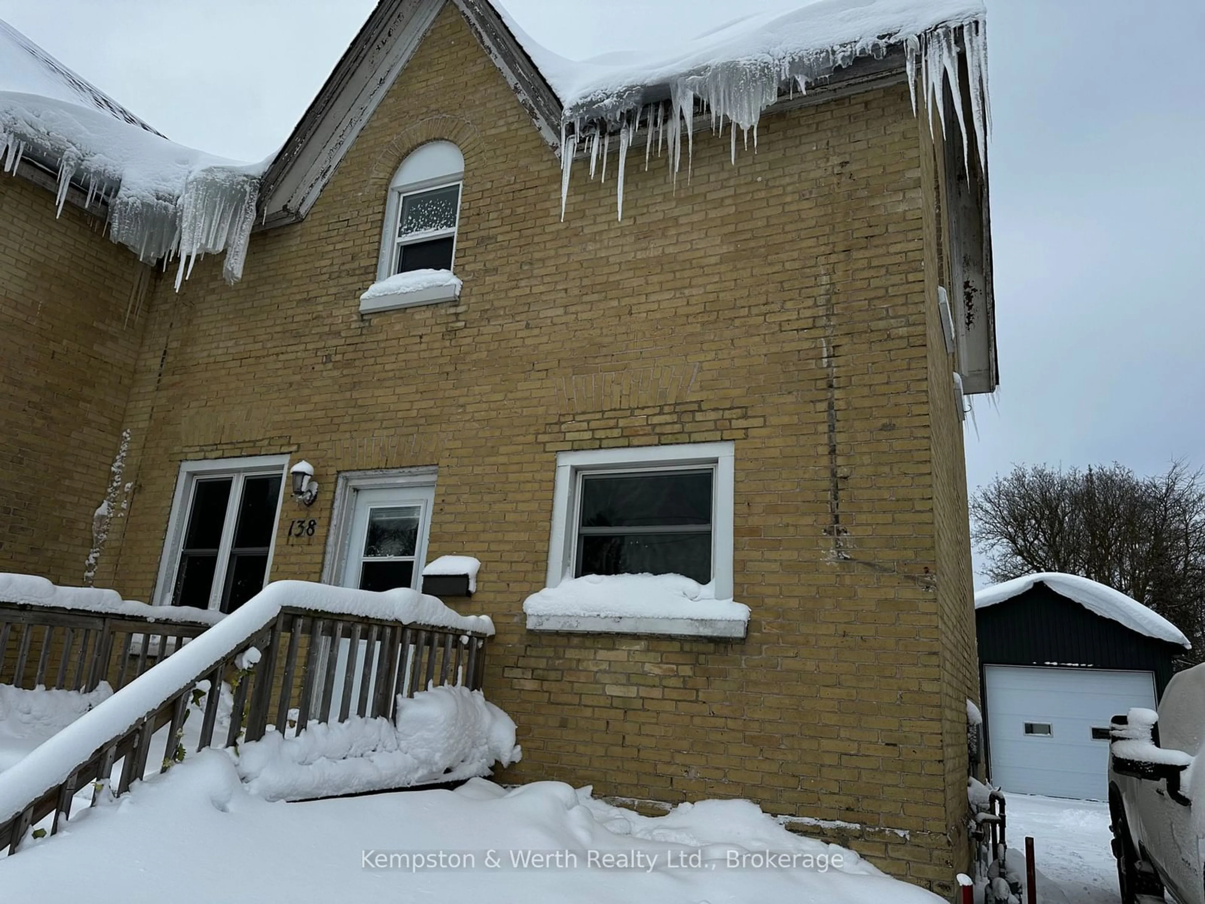 A pic from outside/outdoor area/front of a property/back of a property/a pic from drone, street for 138 Main St, North Perth Ontario N0G 1B0