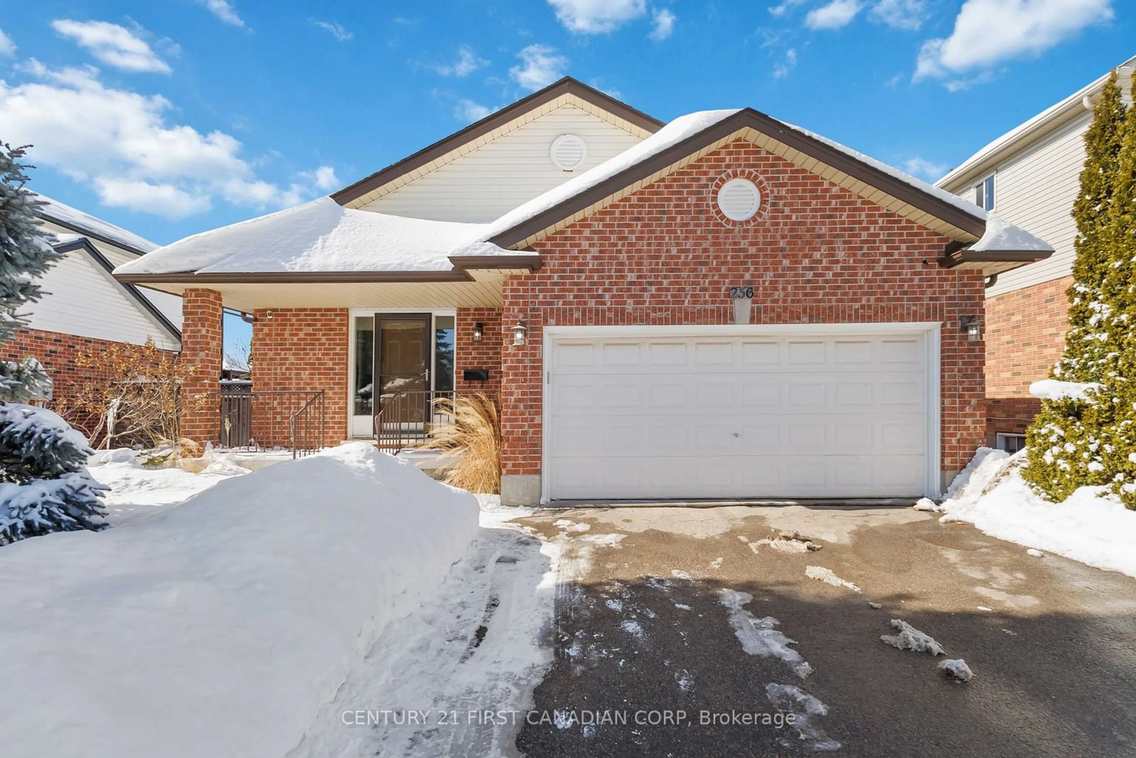 Home with brick exterior material, street for 256 WHITESANDS Dr, London Ontario N6M 1H9