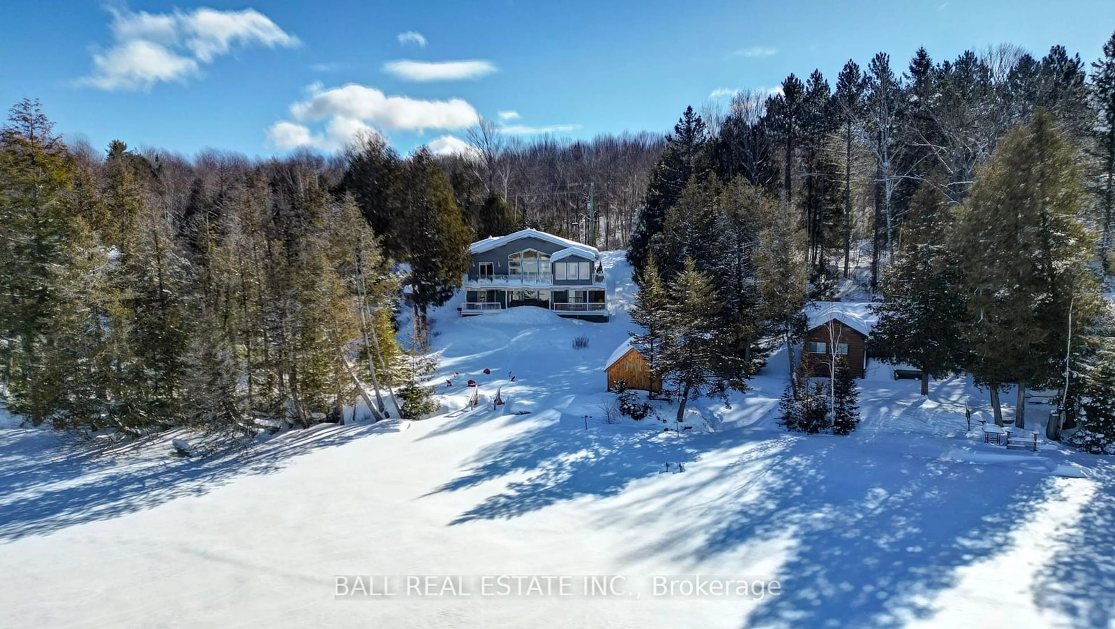 A pic from outside/outdoor area/front of a property/back of a property/a pic from drone, water/lake/river/ocean view for 1609 WESLEMKOON LAKE Rd, Limerick Ontario K0L 1W0