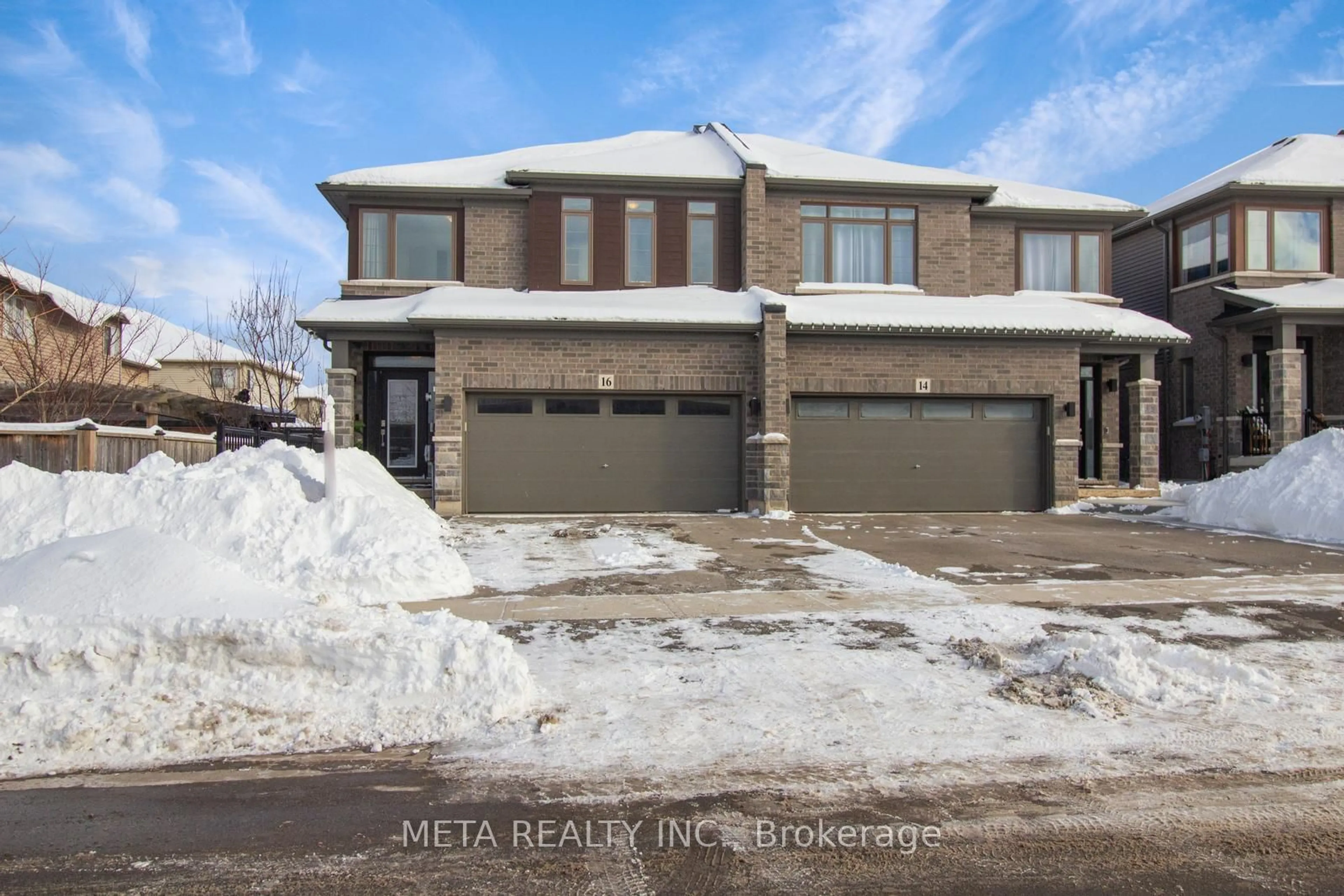 Home with brick exterior material, street for 16 Escarpment Dr, Hamilton Ontario L8E 5G9