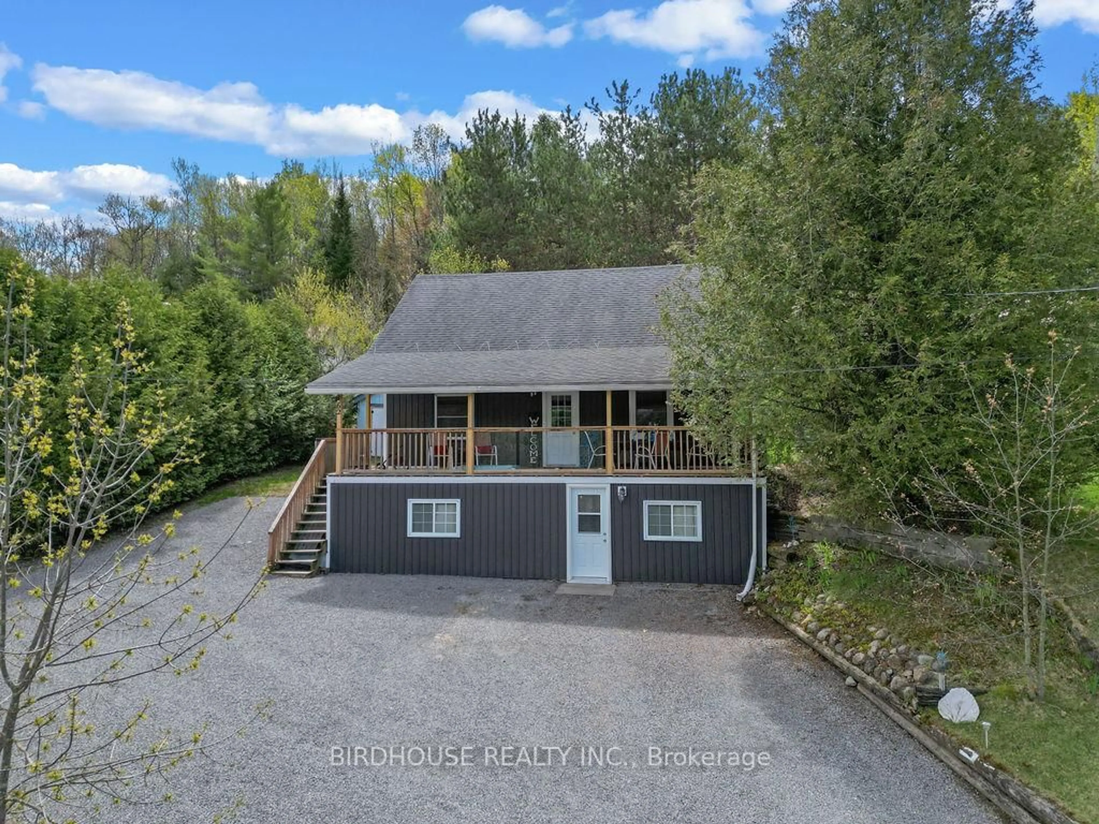 A pic from outside/outdoor area/front of a property/back of a property/a pic from drone, water/lake/river/ocean view for 62 Gaebel Rd, Bancroft Ontario K0L 1C0