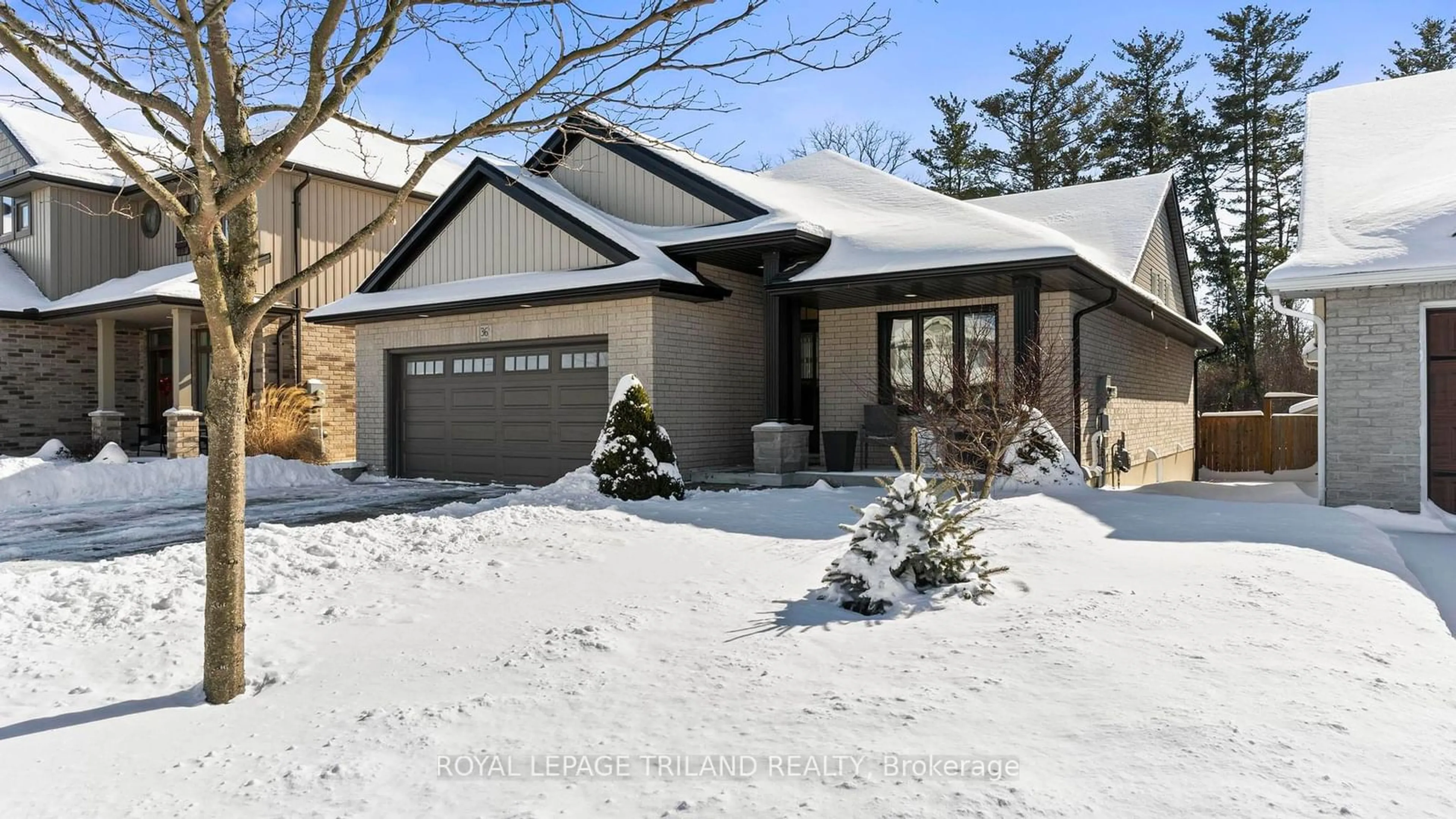 Home with brick exterior material, street for 36 Deerfield Crt, St. Thomas Ontario N5P 0B8
