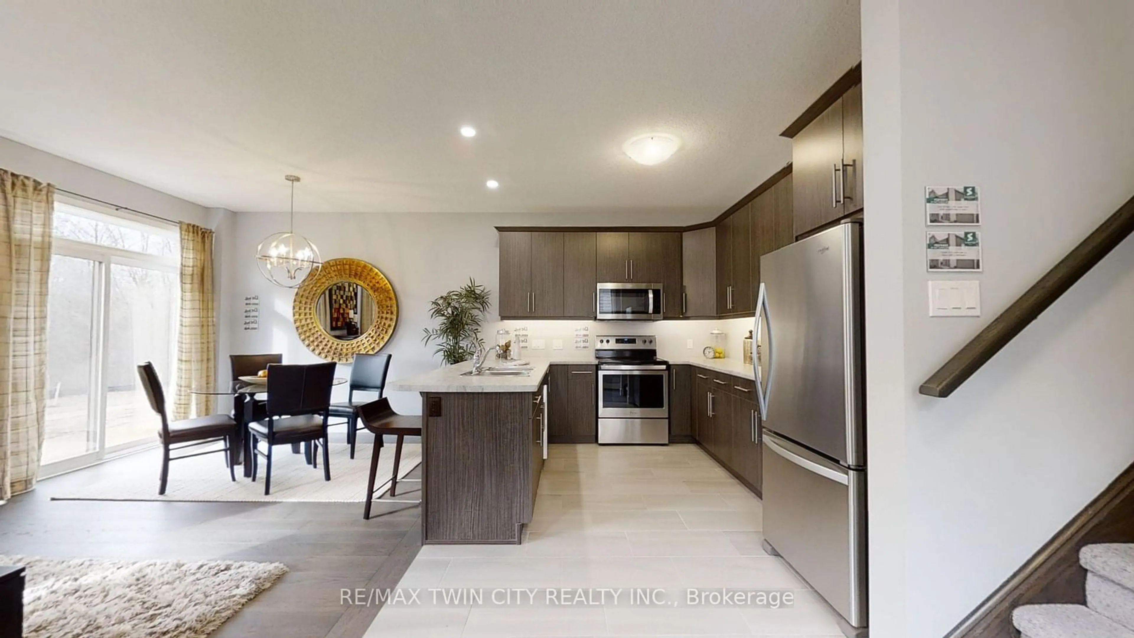 Open concept kitchen, ceramic/tile floor for 2024 Evans Blvd, London Ontario N6M 0J6