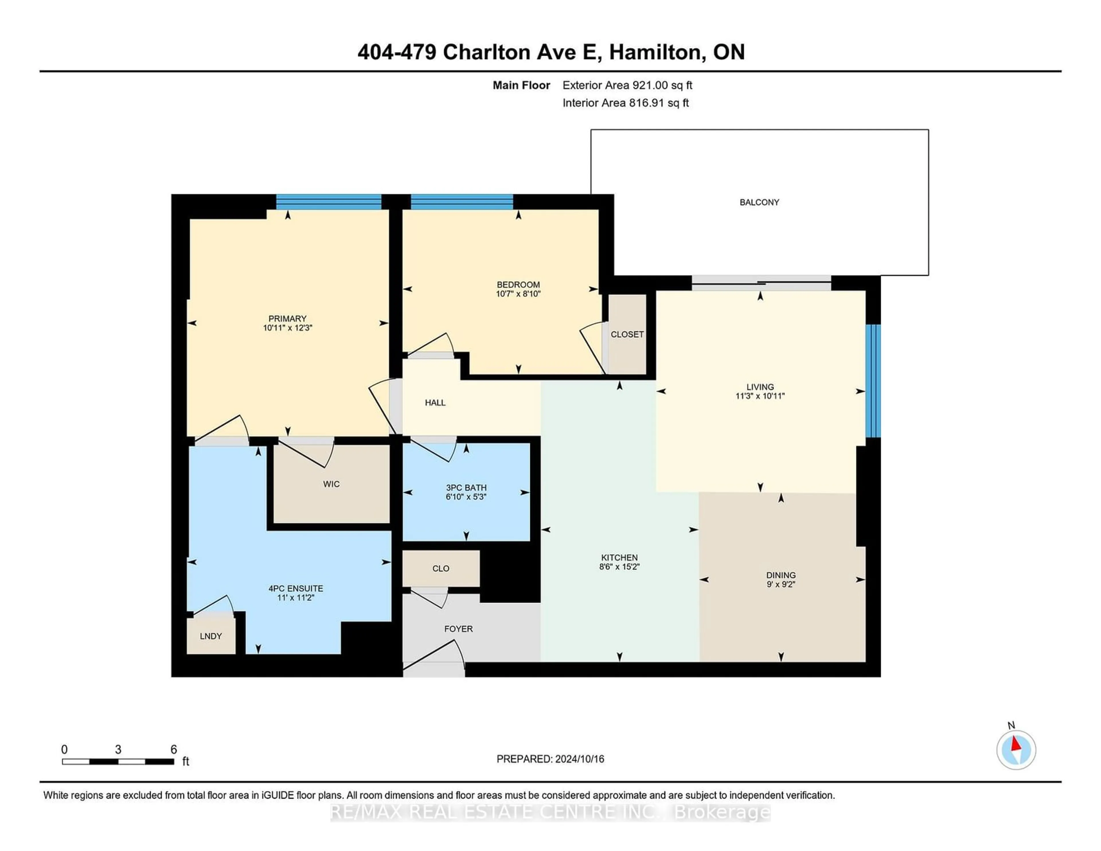 Floor plan for 479 Charlton Ave #404, Hamilton Ontario L8N 0B4